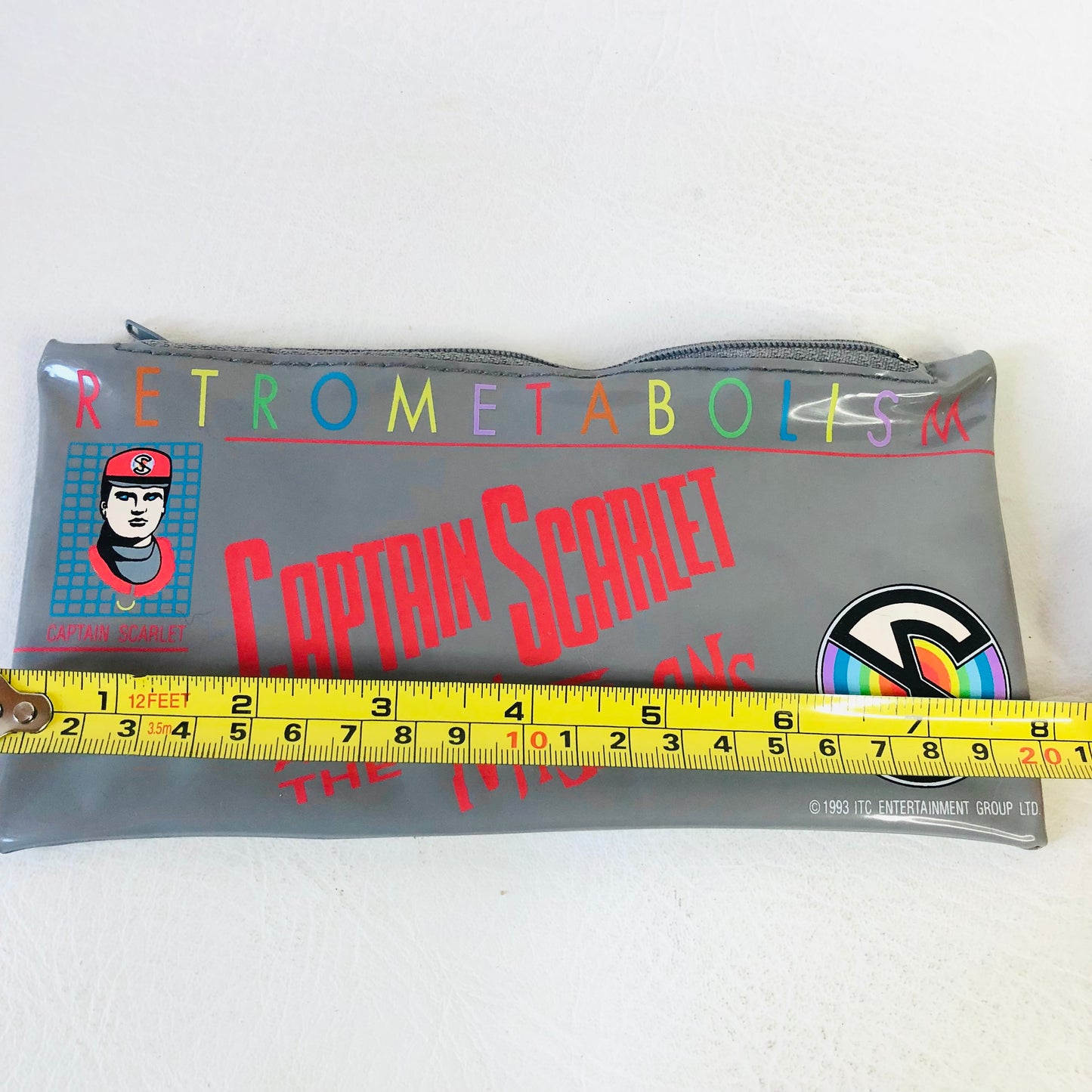 Vintage 1993 Captain Scarlet & Mysterons Grey Pencil Case By Retrometabolism NEW