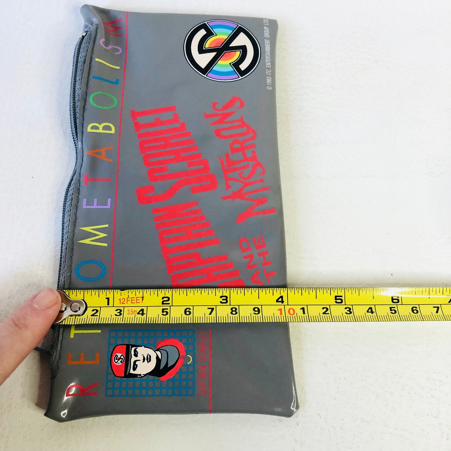 Vintage 1993 Captain Scarlet & Mysterons Grey Pencil Case By Retrometabolism NEW