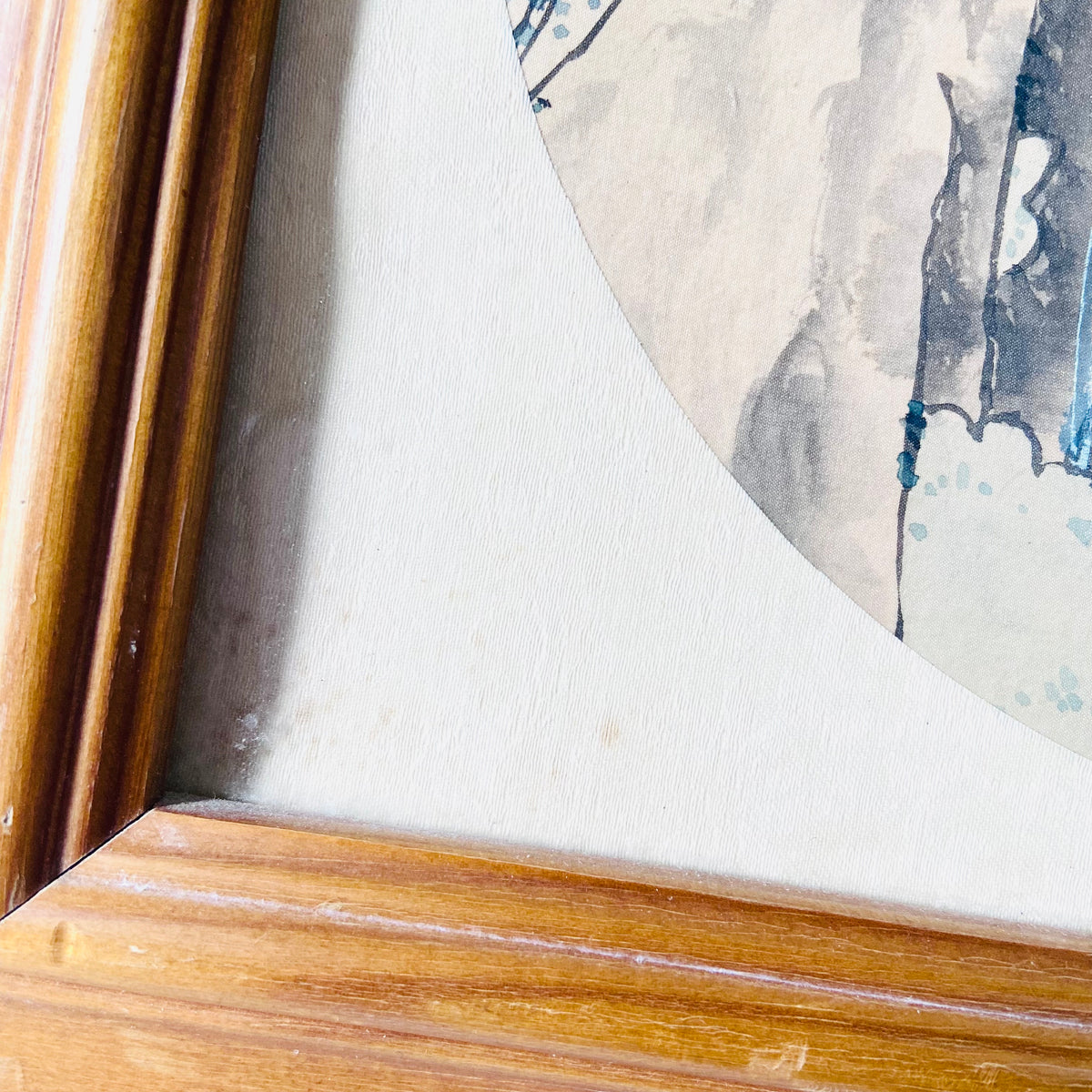 Antique |  Asian Japanese Chinese | Watercolour Silk Painting | Traditional Female Figure | Square | Framed & Signed