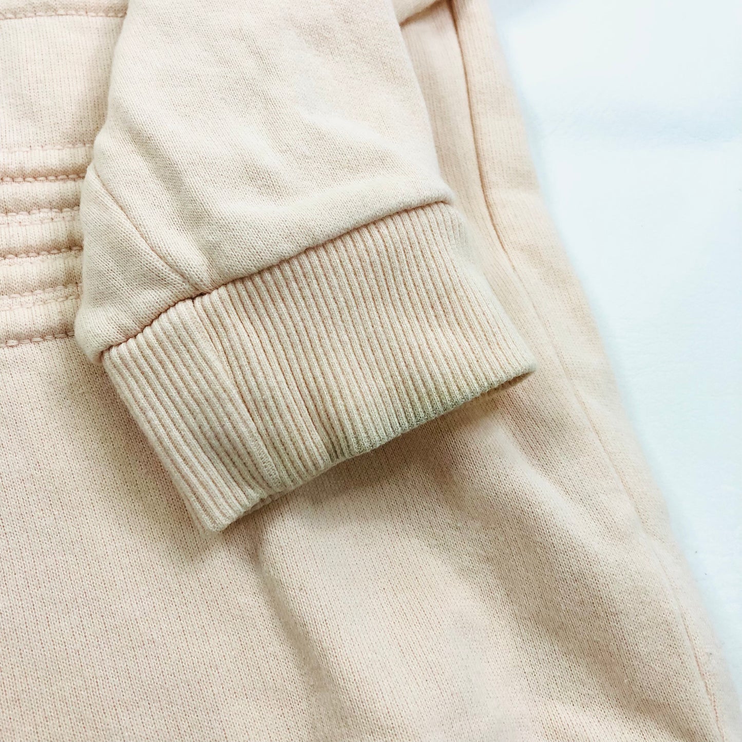 TOPSHOP X IVY PARK Light PINK CORDED O4 JUMPER SWEATER VARSITY SIZE S