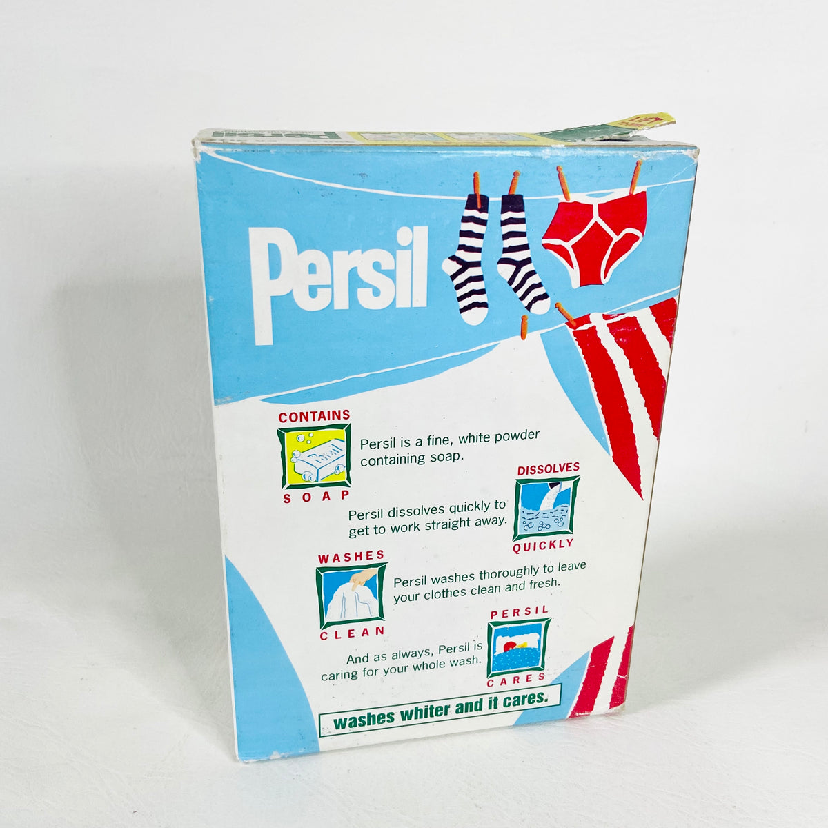 Vintage | Empty Persil Washing Powder Box | Prop Display Advertising Collectable | Late 1970s / 1980s