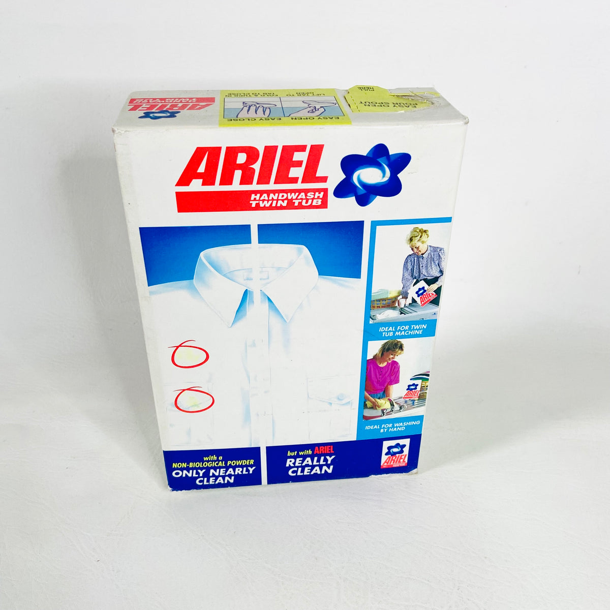 Vintage | Empty Ariel Washing Powder Box | Prop Display Advertising Collectable | Late 1970s / 1980s