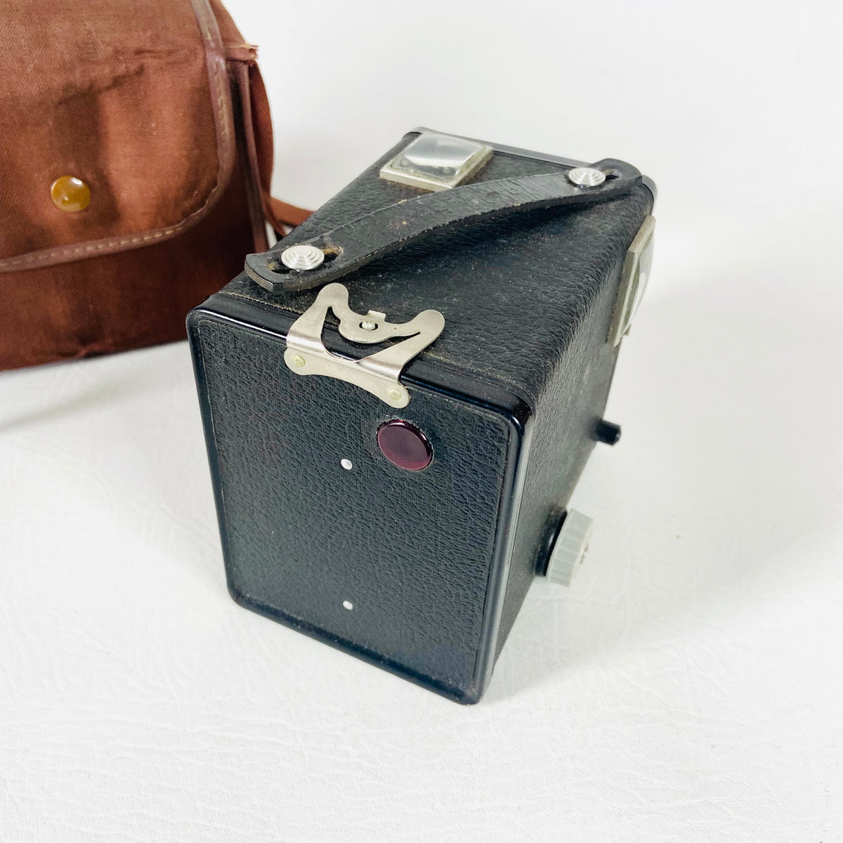 Kodak Brownie | Vintage 1950s | Six-20 Model C | Film Camera | Brown Fabric Case