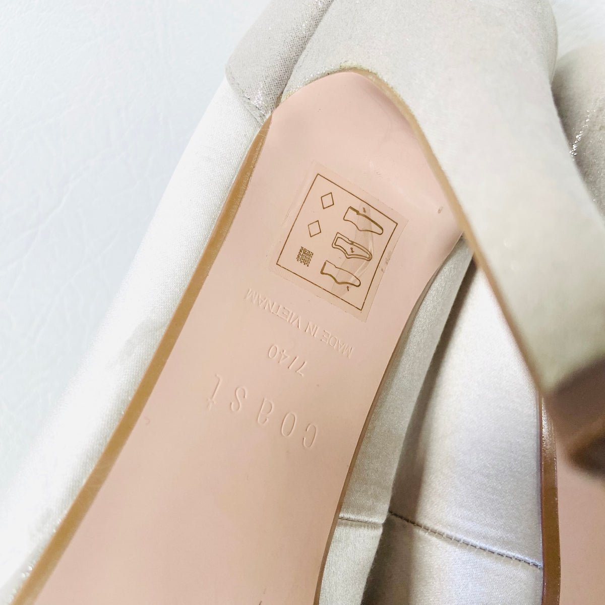 Coast | Champagne Porcini | Alberta | Wedding Closed Toe Court Shoes Heels | Size UK 7 (40)