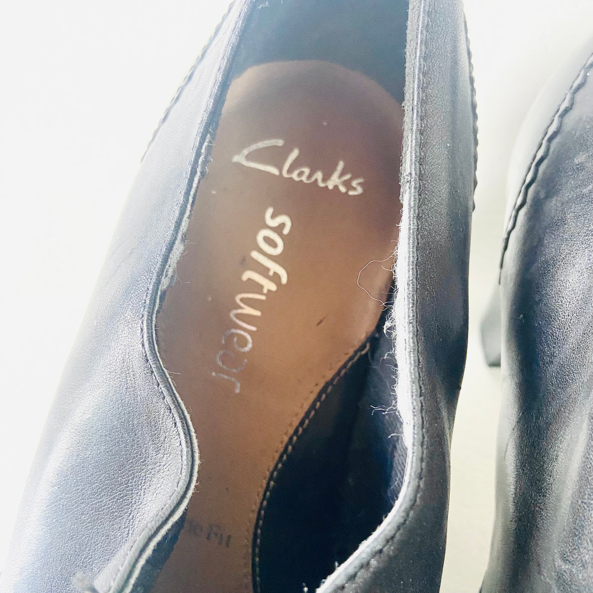 Clarks Artisan | Leather | Black | Mika Ankle Bootie | Brogue Block Heel | Size UK 7