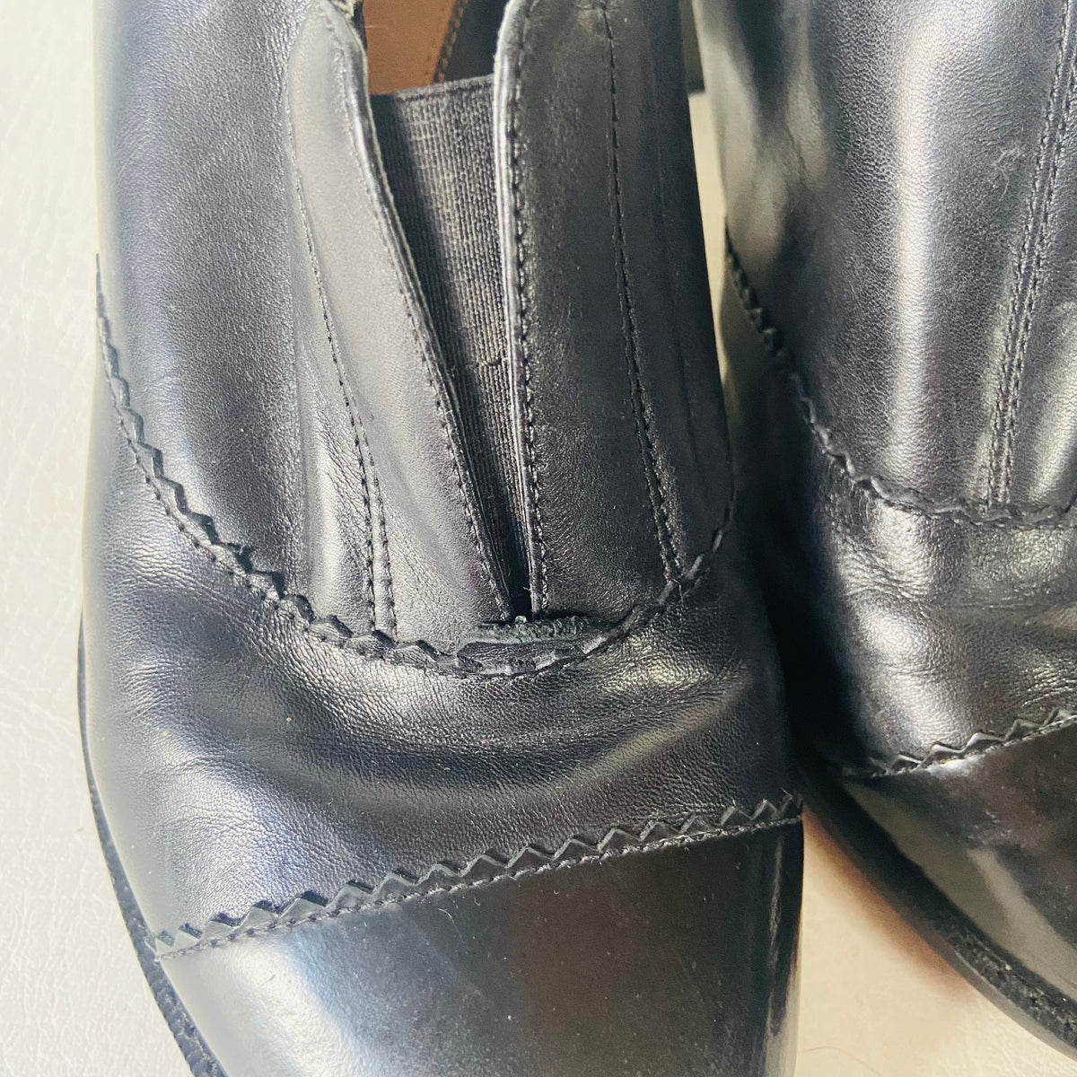 Clarks Artisan | Leather | Black | Mika Ankle Bootie | Brogue Block Heel | Size UK 7