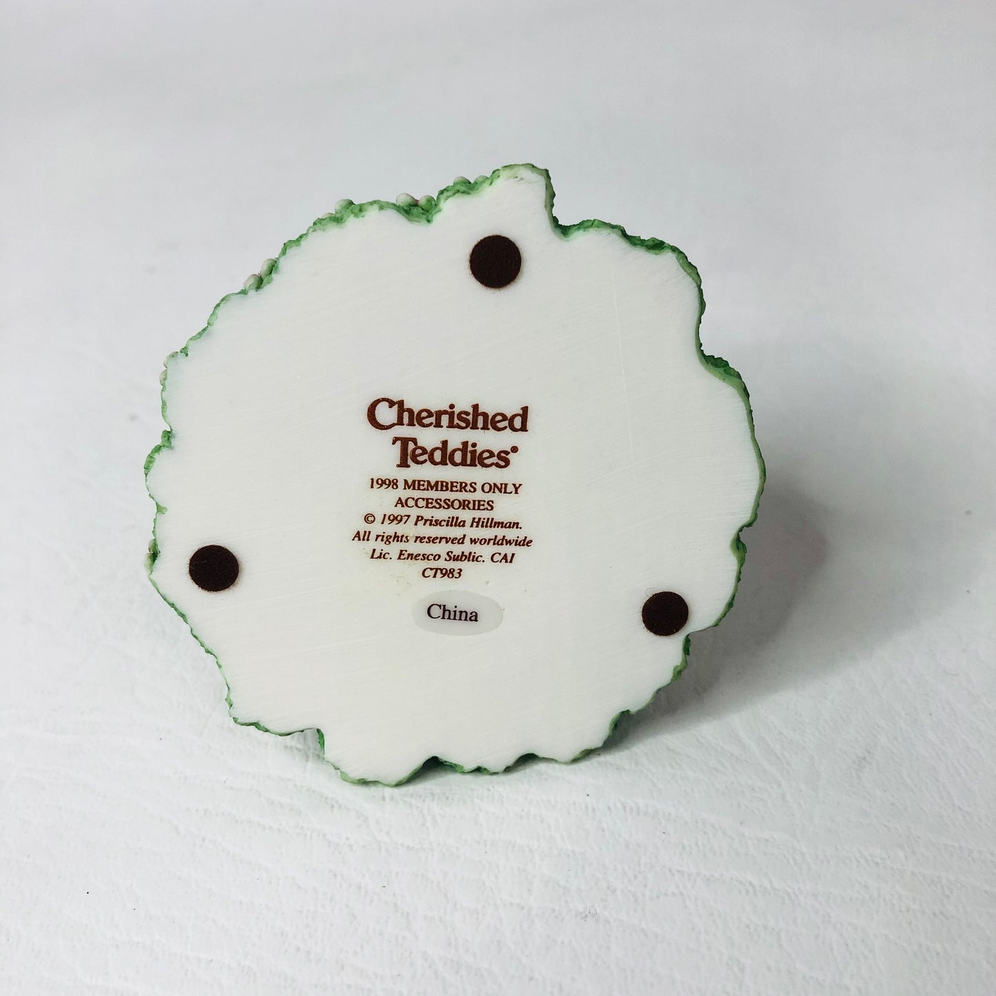 Cherished Teddies Water Fountain Figurine Accessory (1998 Members Only) P.Hillman CT983