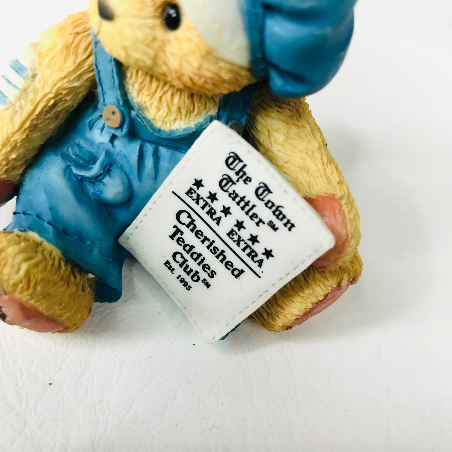 Cherished Teddies Cub E. Bear 1995 Charter Member Only Figurine - Newsboy Priscilla Hillman CT001