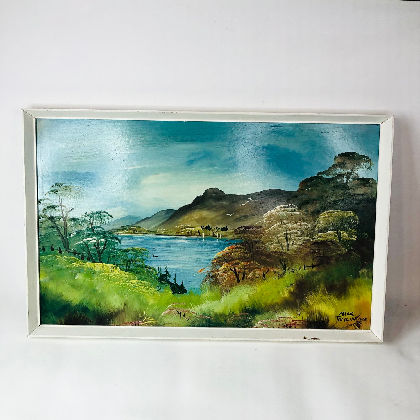 Original Nick Tomlinson Oil On Board Framed Painting - “Ulswater” Lake District - Framed 25”x16”