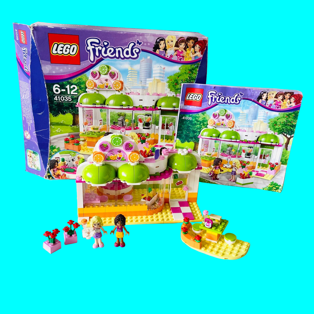 Lego Friends: Heartlake Juice Bar (41035) 100% Complete With Instructions & Minifigures & Box