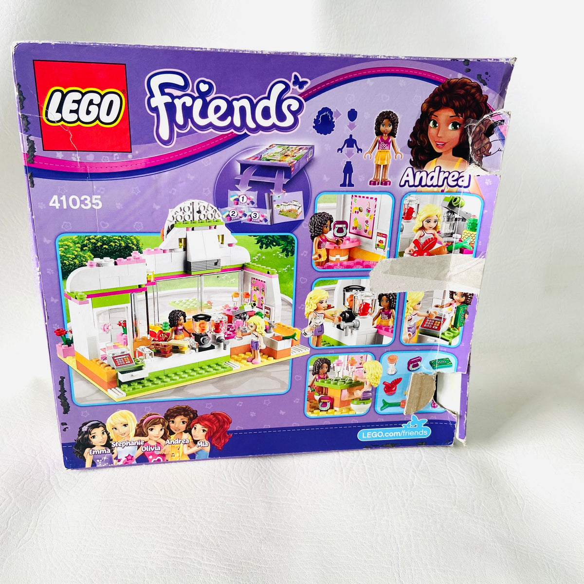 Lego Friends: Heartlake Juice Bar (41035) 100% Complete With Instructions & Minifigures & Box