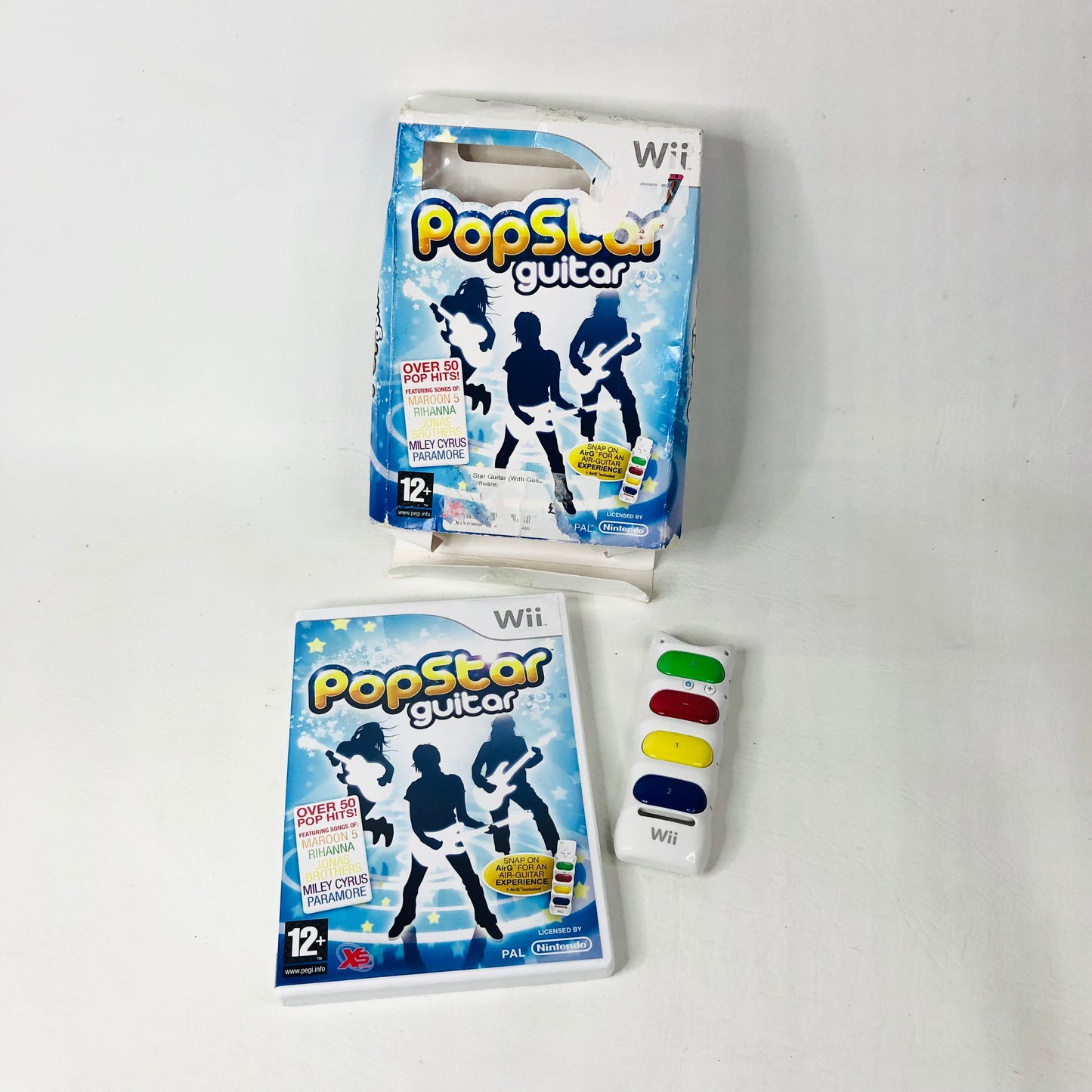 PopStar Guitar [Includes Air Guitar] - Nintendo Wii Music Game Boxed