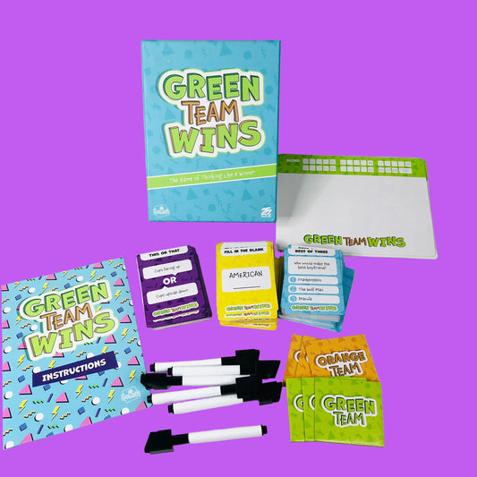 Goliath Games Green Team Wins, The Game of Thinking Like a Winner, Family Party Game - Like New