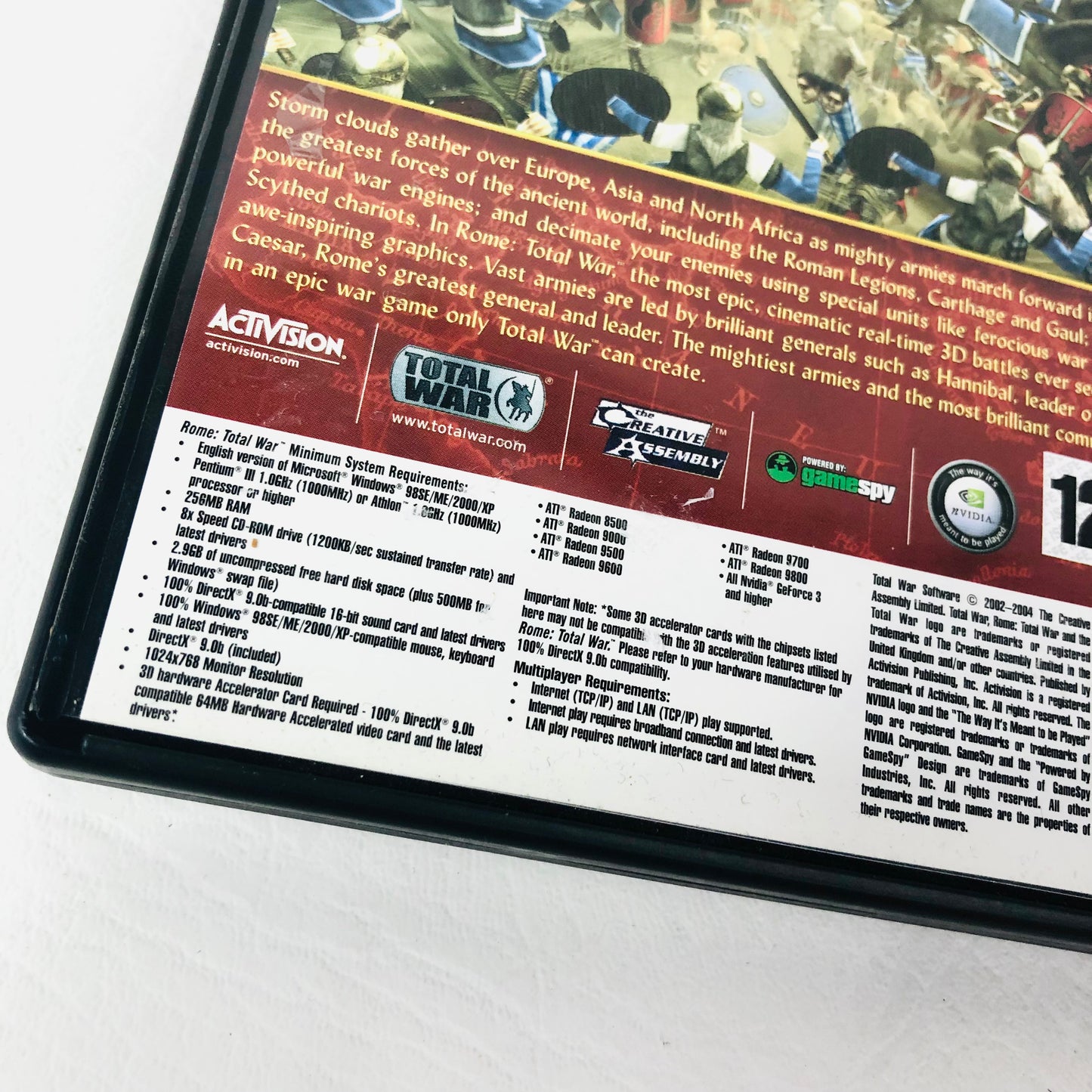 Rome Total War PC CD-ROM Manual and Map - Missing Disc 1 - Spares