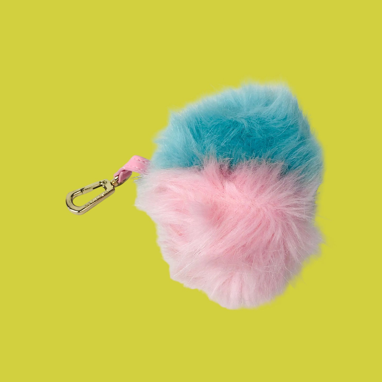 Skinnydip London Pink & Turquoise Faux Fur Fluffy Pom Pom Ball Keyring Bag Charm