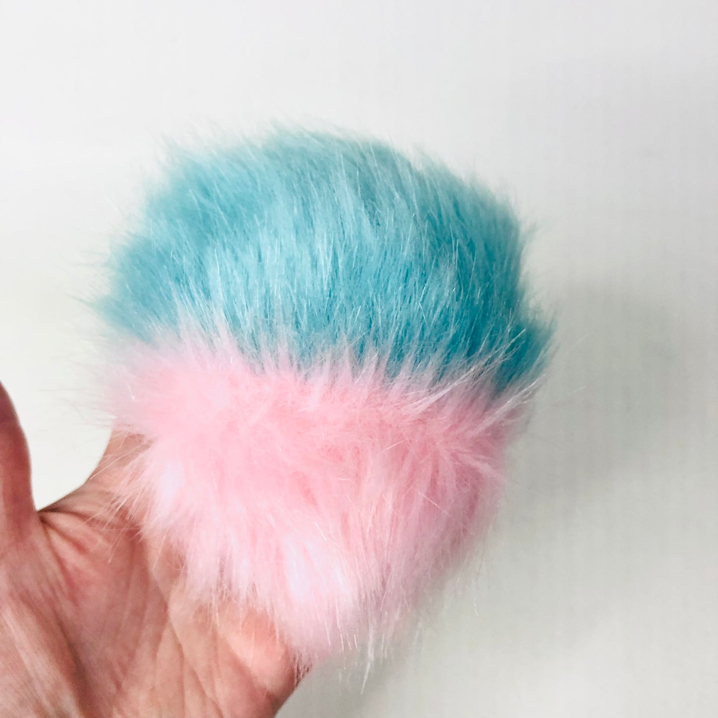 Skinnydip London Pink & Turquoise Faux Fur Fluffy Pom Pom Ball Keyring Bag Charm