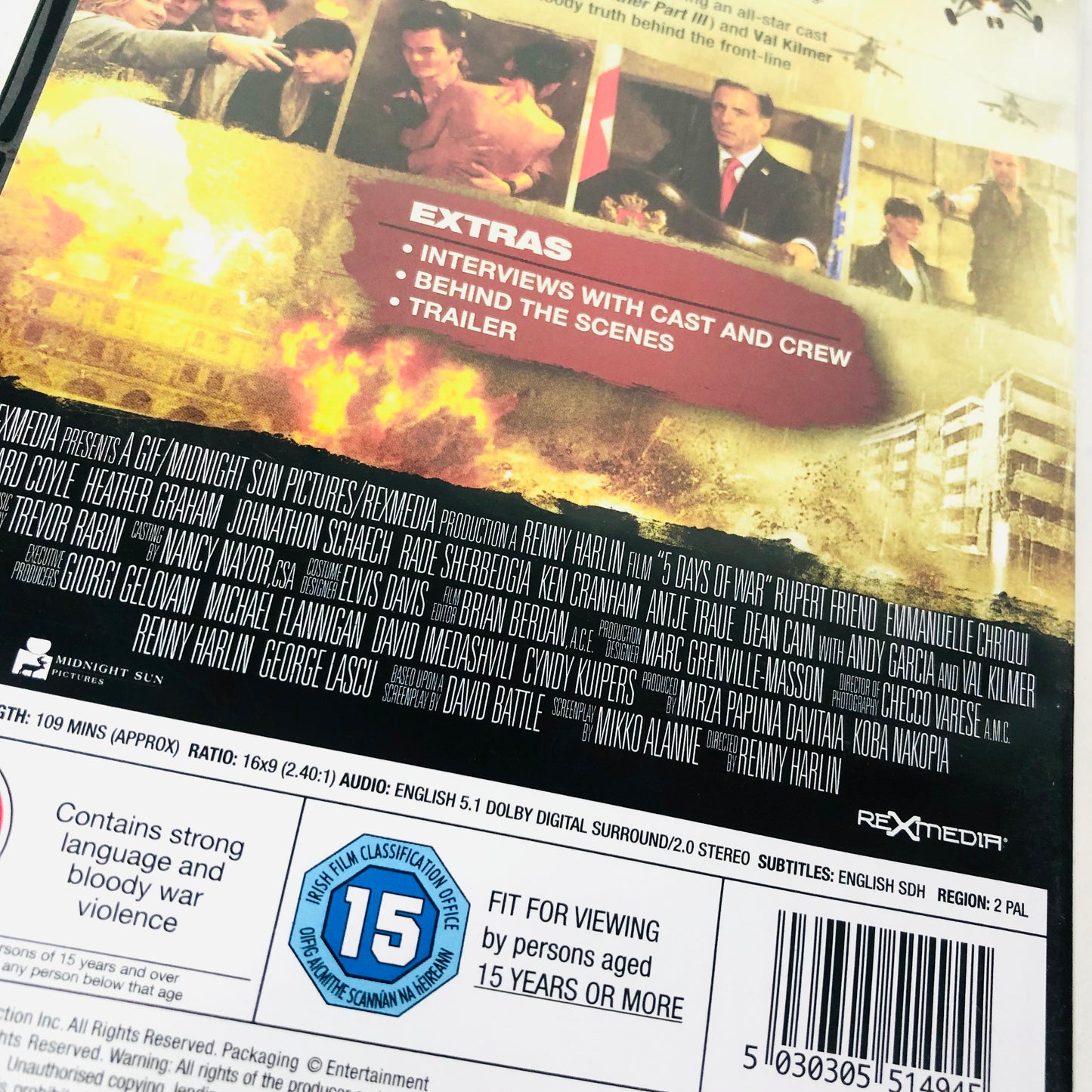 5 Days of War DVD (2011) Rupert Friend Andy Garcia Val Kilmer Renny Harlin (DIR)