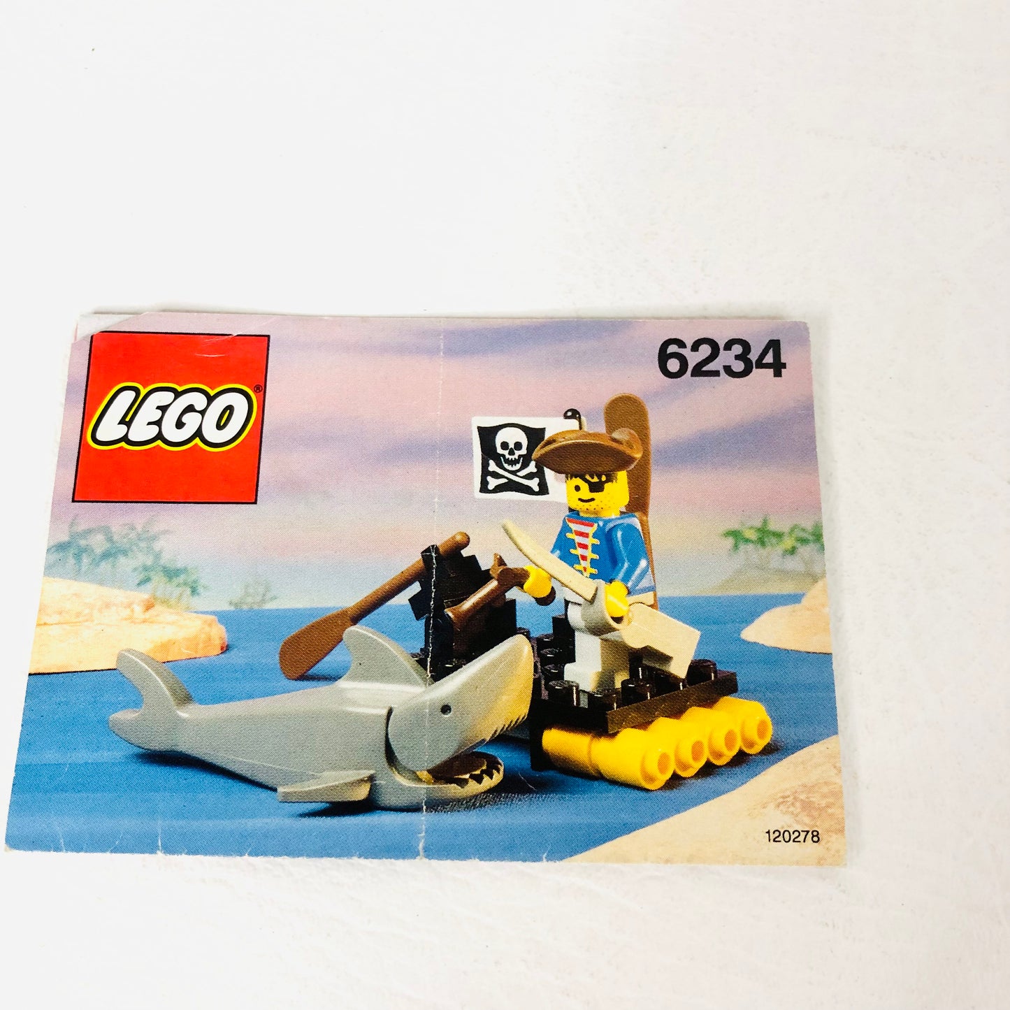 LEGO Pirates: Renegade's Raft (6234) 100% Complete With Instructions & minifigure Vintage 1991