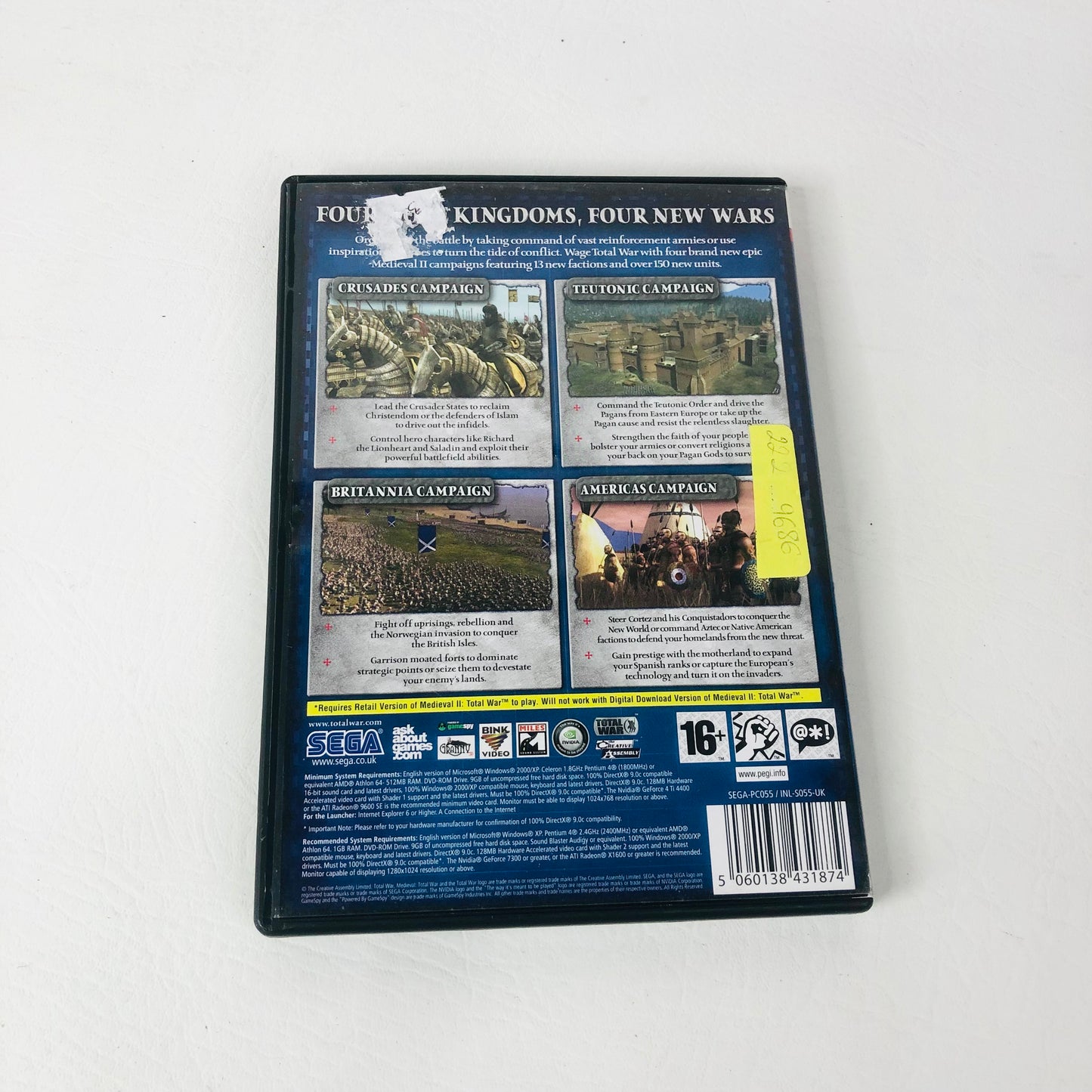 Medieval 2 Total War Kingdoms Expansion Pack Sega Game PC DVD