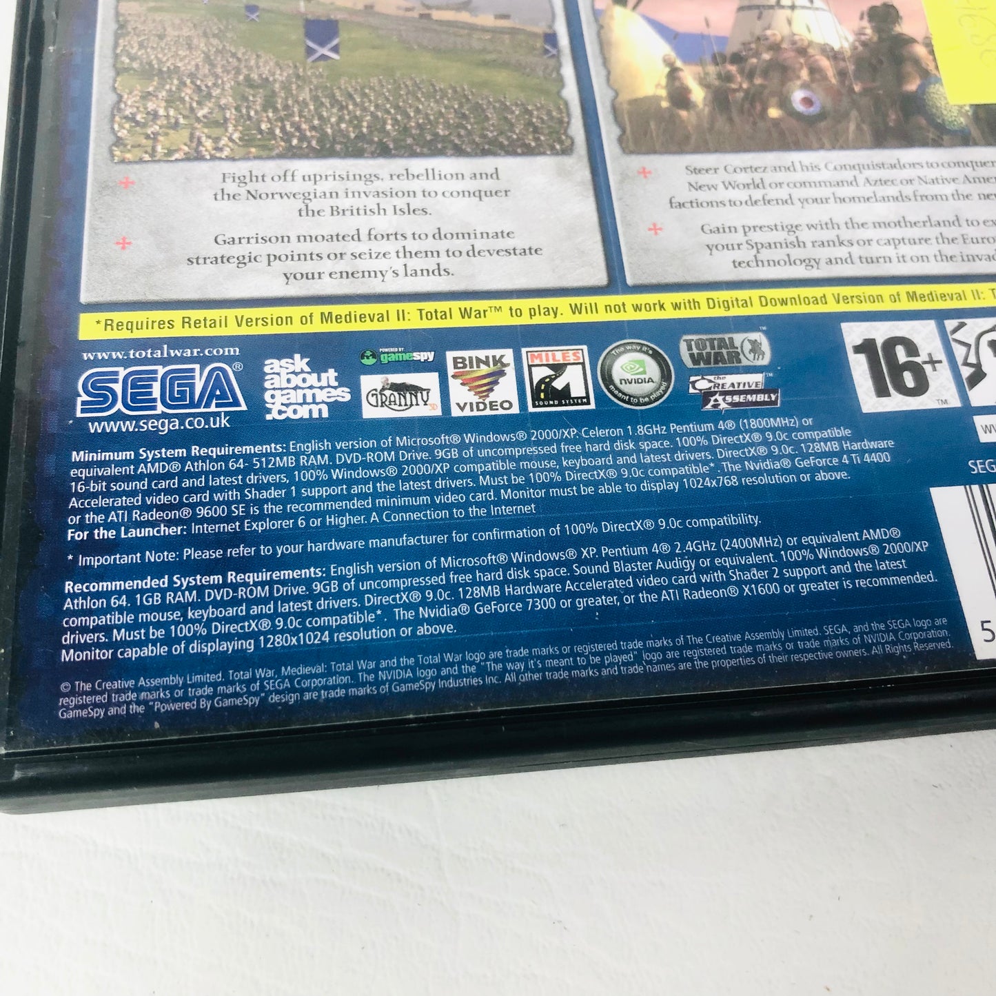 Medieval 2 Total War Kingdoms Expansion Pack Sega Game PC DVD