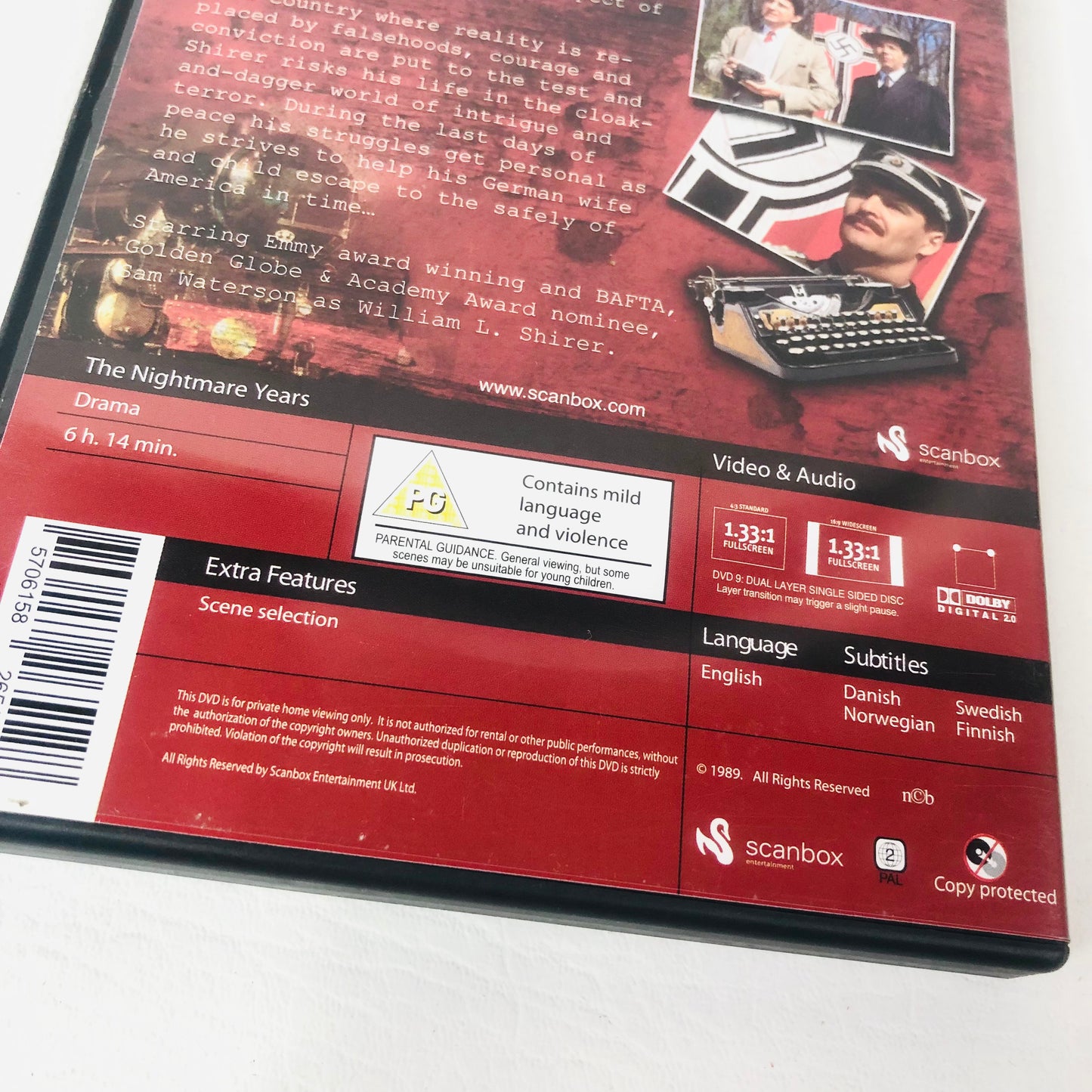 The Nightmare Years - 6 Hour Mini Series - 2 Disc DVD Set  (WW2 History)