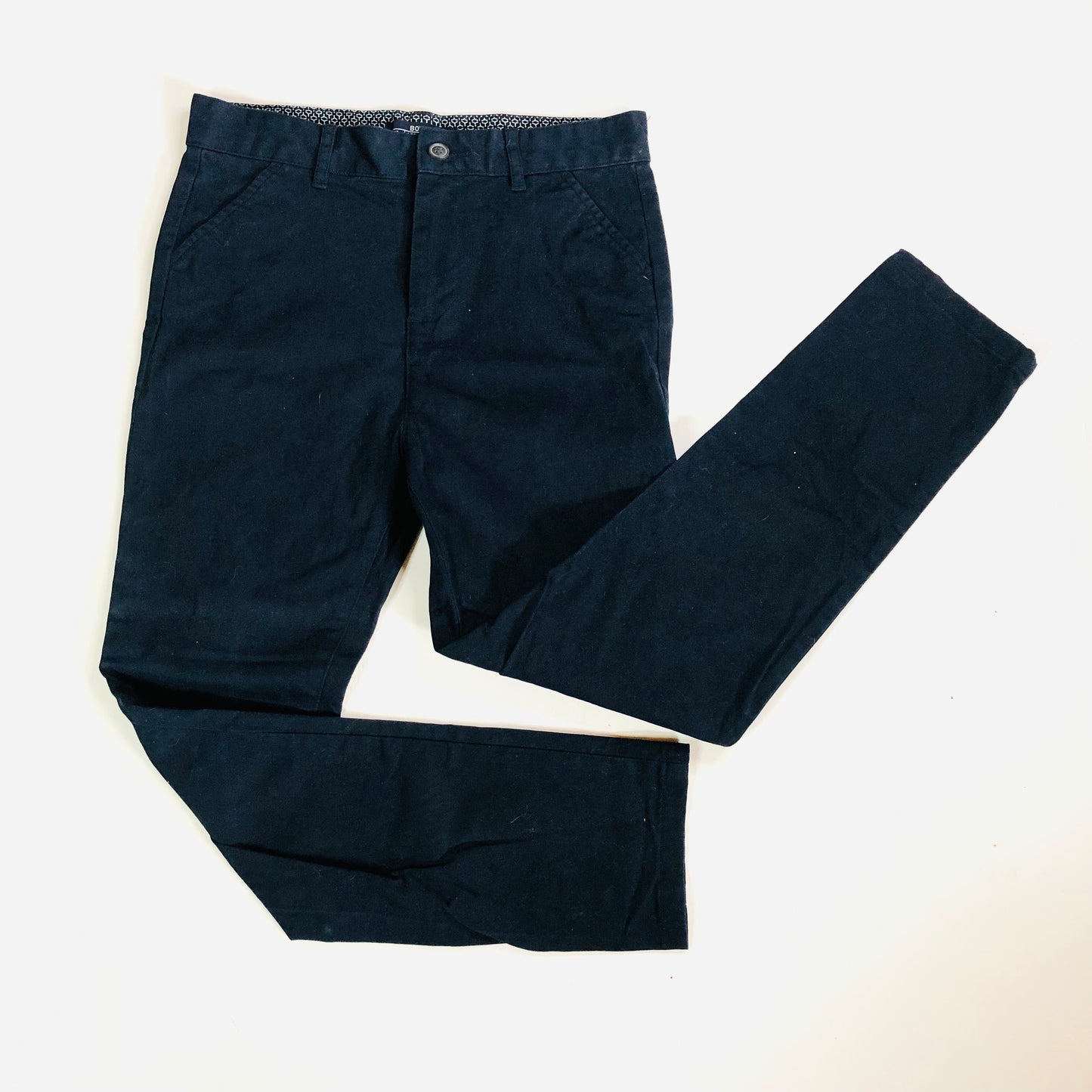 Next Boys Navy Blue Trousers – Age 11 Smart Cotton Blend
