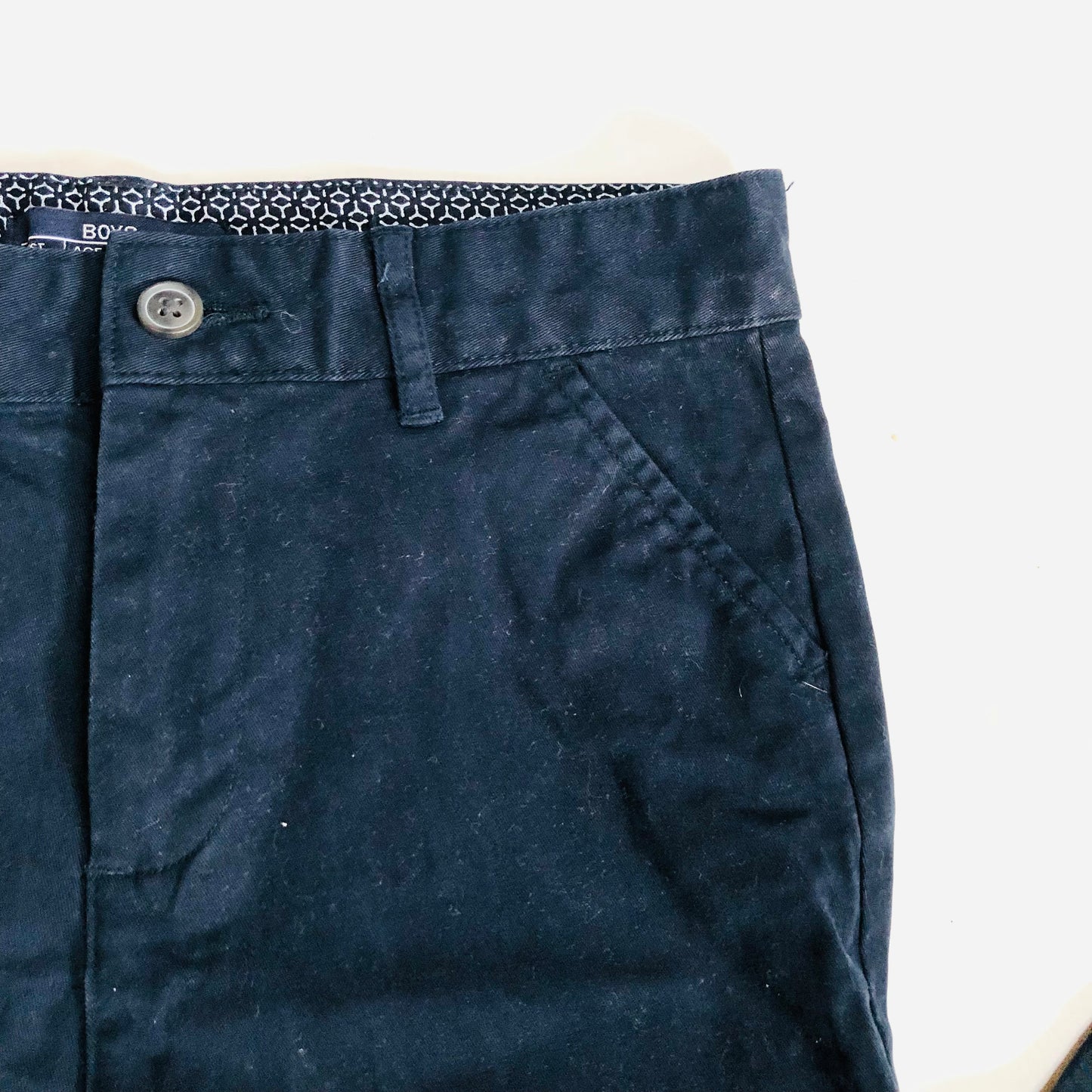 Next Boys Navy Blue Trousers – Age 11 Smart Cotton Blend