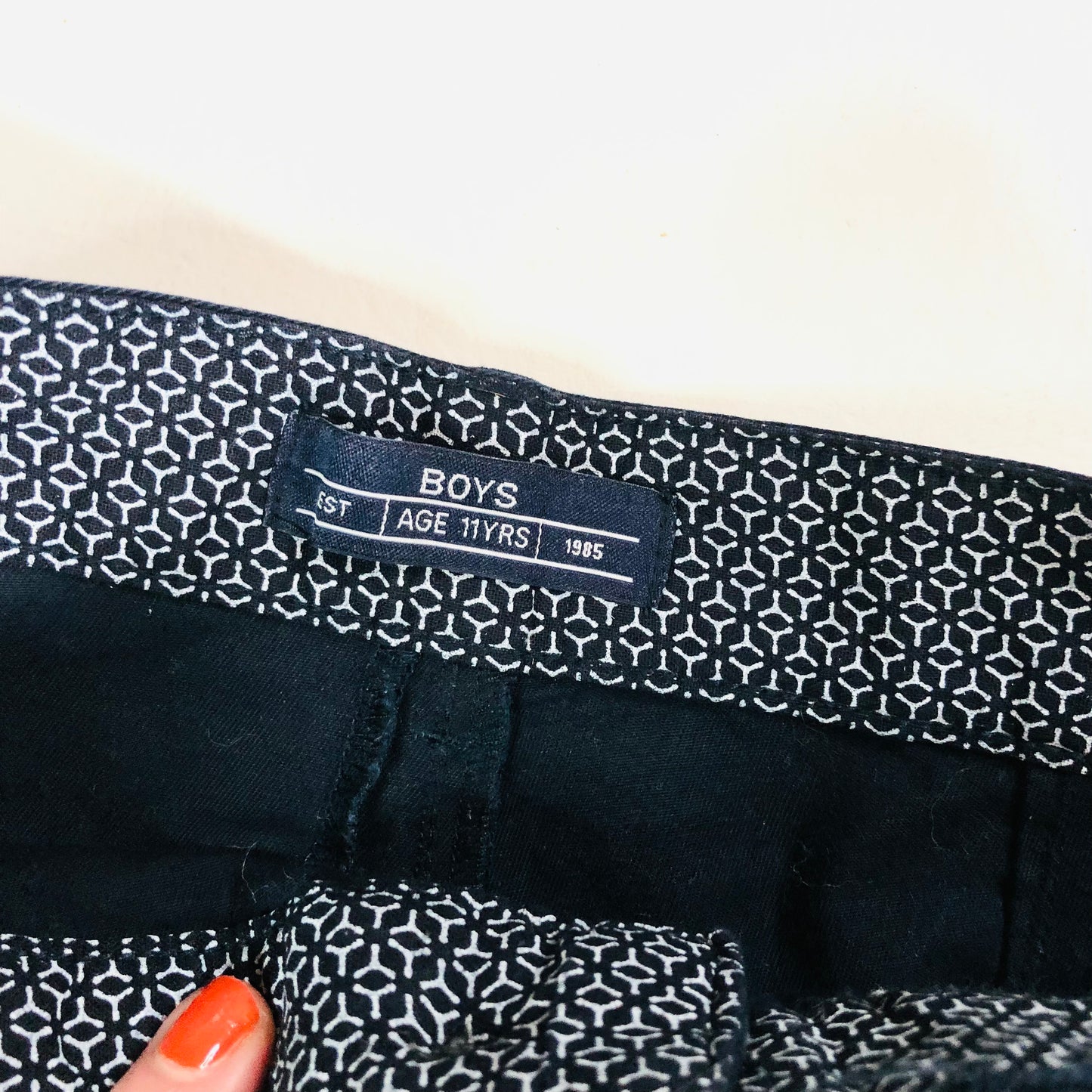 Next Boys Navy Blue Trousers – Age 11 Smart Cotton Blend