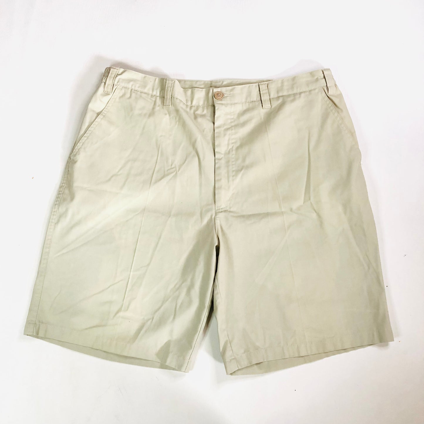 Mens Classic Beige Chino Shorts Smart-Casual Summer Style Size 38 W