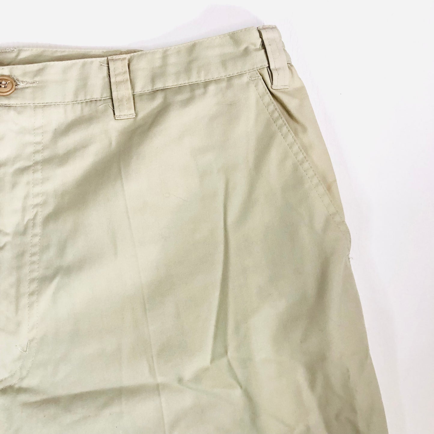 Mens Classic Beige Chino Shorts Smart-Casual Summer Style Size 38 W