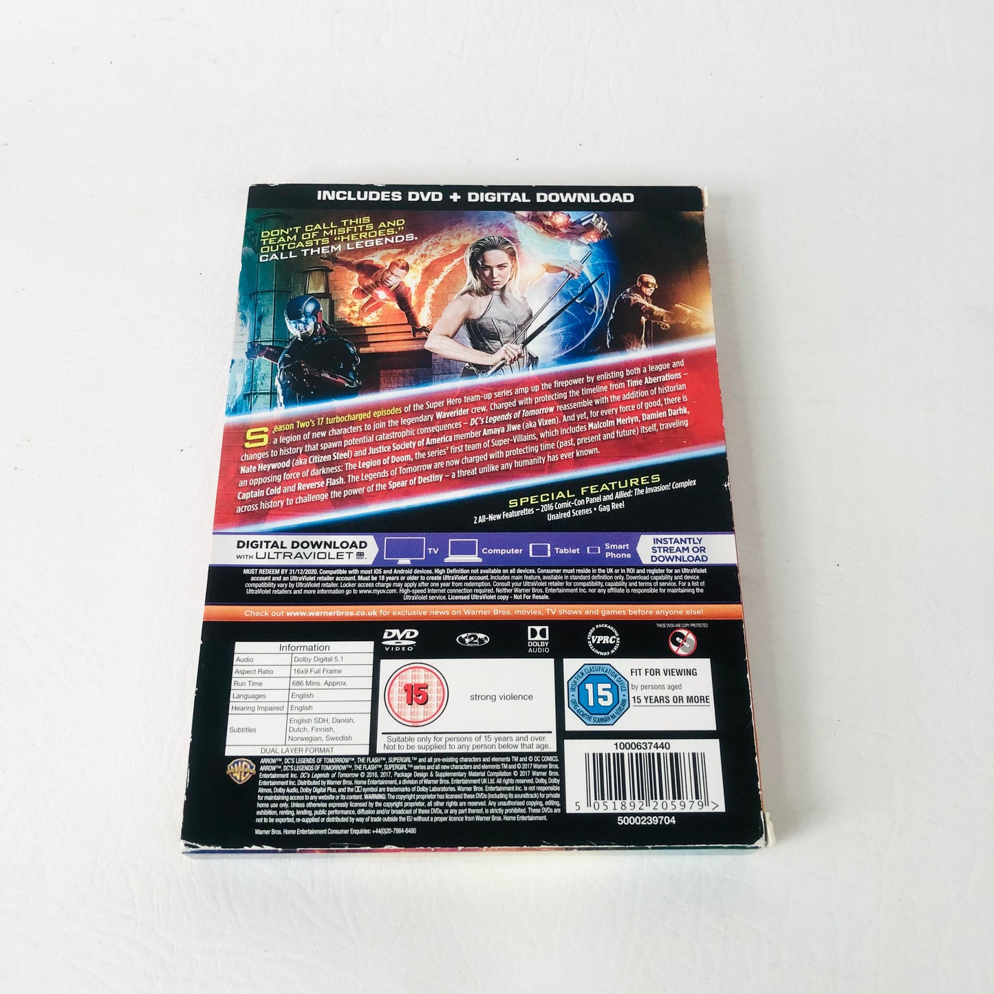 DC's Legends of Tomorrow: The Complete Second Season (DVD, 2016) 4 Disc Set