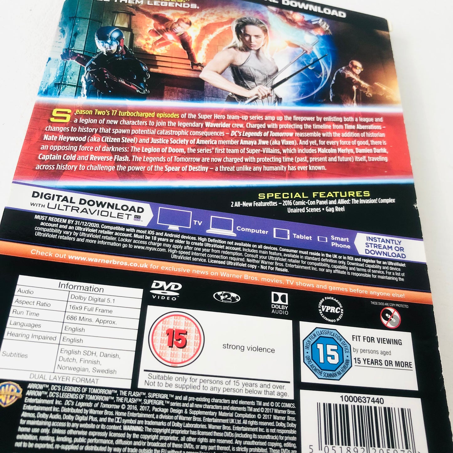 DC's Legends of Tomorrow: The Complete Second Season (DVD, 2016) 4 Disc Set
