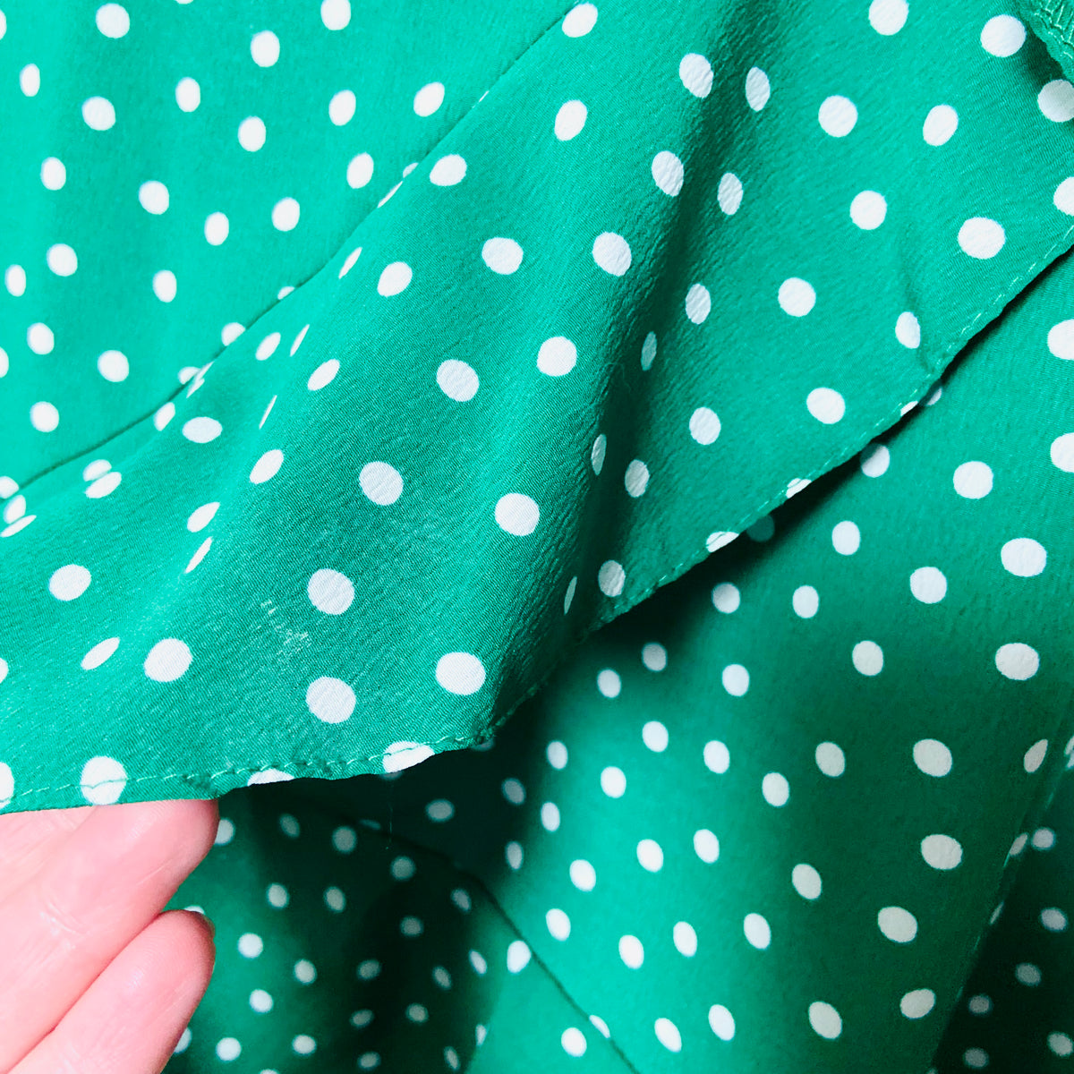 Primark | Green Polka Dot | Wrap Summer Tea Dress | Short Flutter Sleeves | Plus Size 18