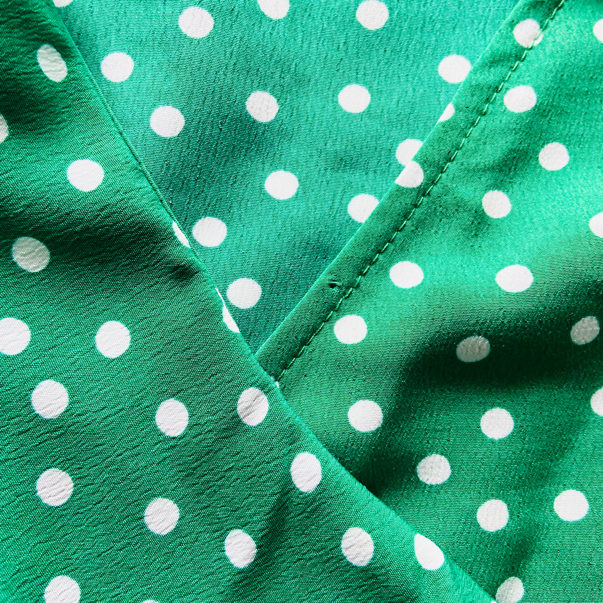 Primark | Green Polka Dot | Wrap Summer Tea Dress | Short Flutter Sleeves | Plus Size 18