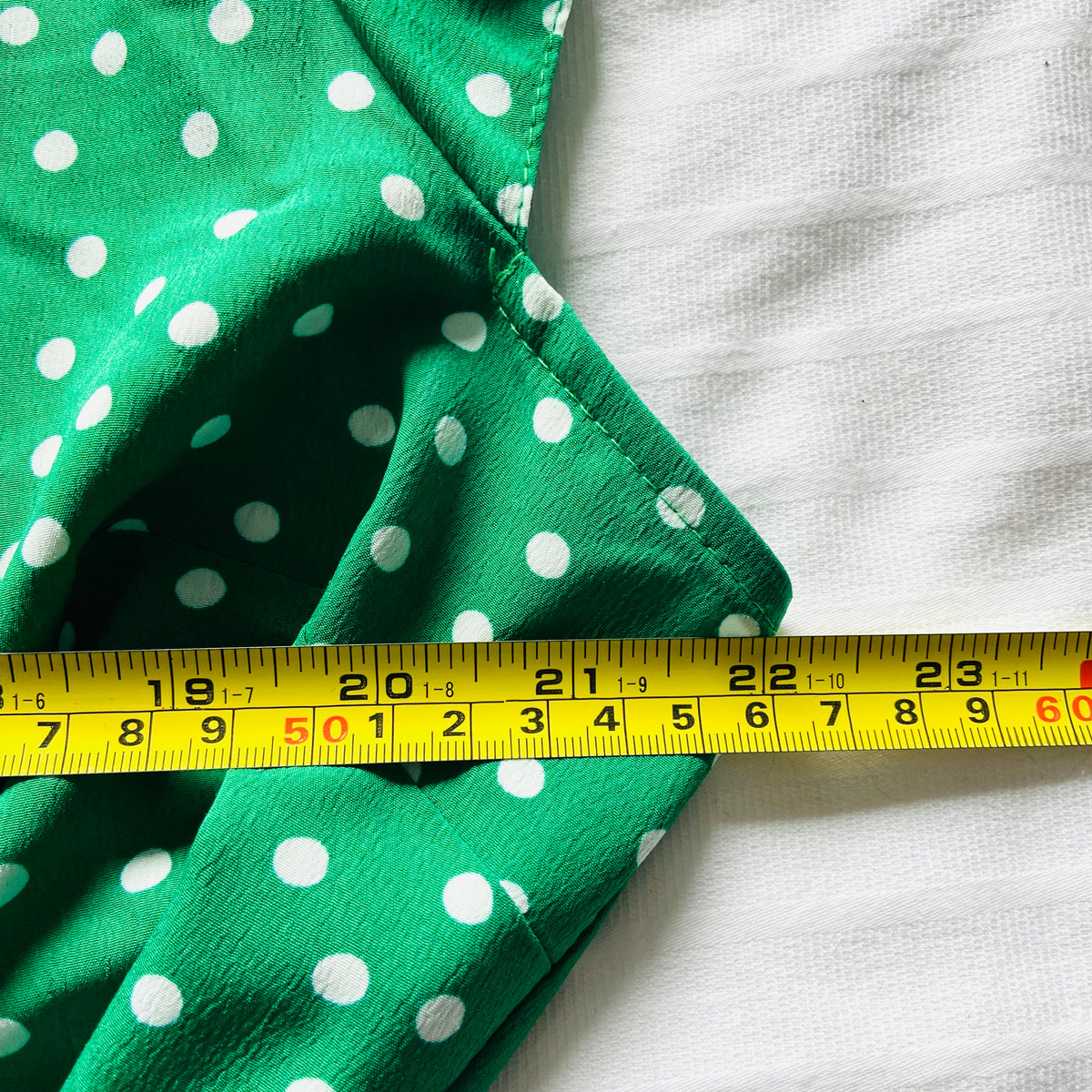 Primark | Green Polka Dot | Wrap Summer Tea Dress | Short Flutter Sleeves | Plus Size 18