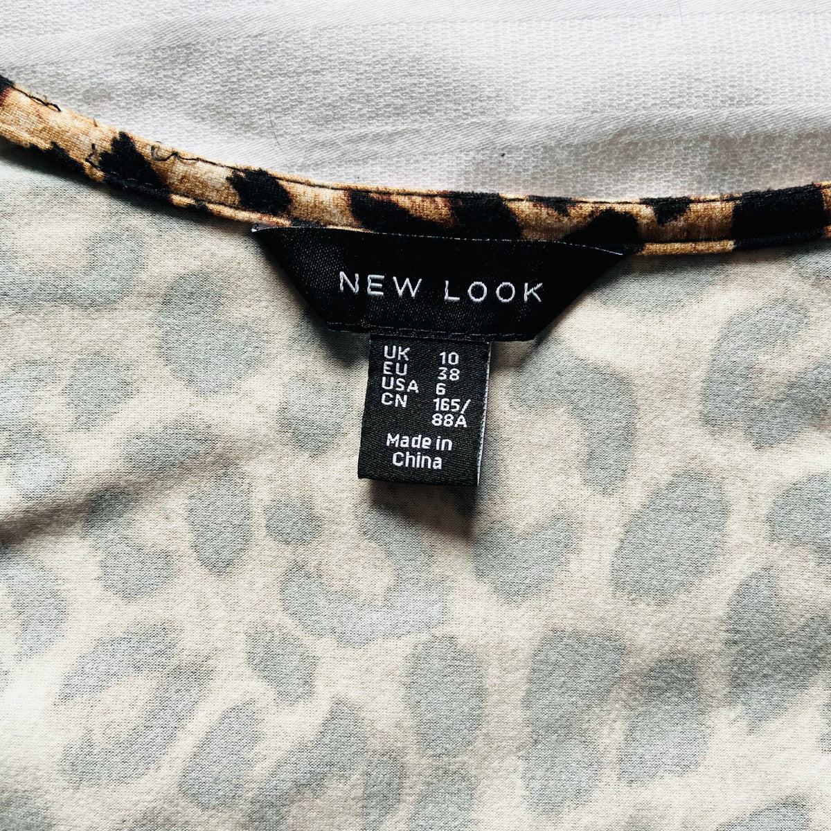 New Look | Leopard Print | Black & Brown | Short Sleeve Wrap Front Jumpsuit | Size 10