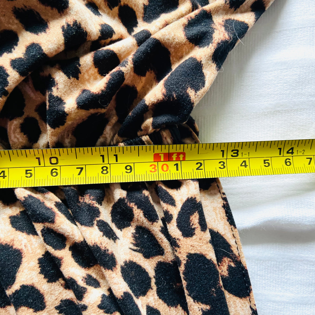 New Look | Leopard Print | Black & Brown | Short Sleeve Wrap Front Jumpsuit | Size 10