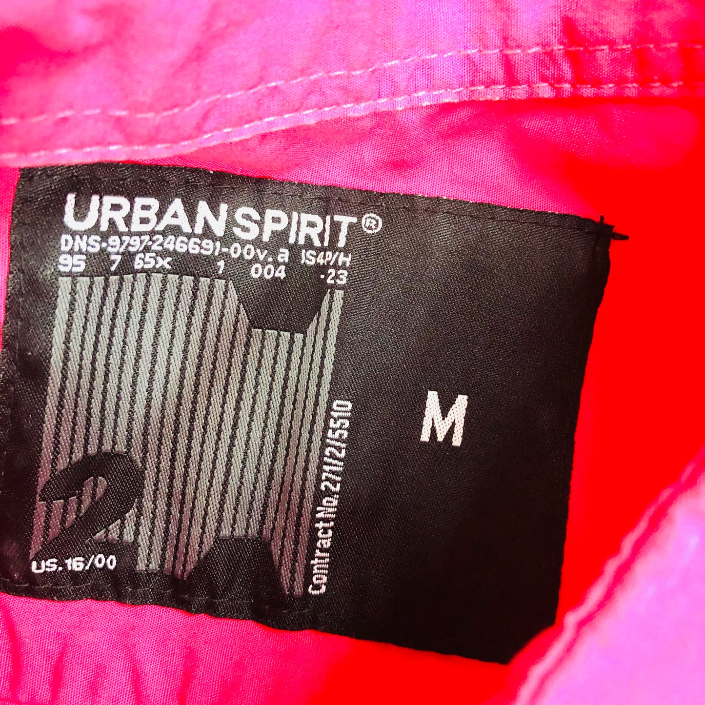Urban Spirit Y2K Short Sleeve Hot Fuchsia Pink Mens Casual Shirt Size Medium