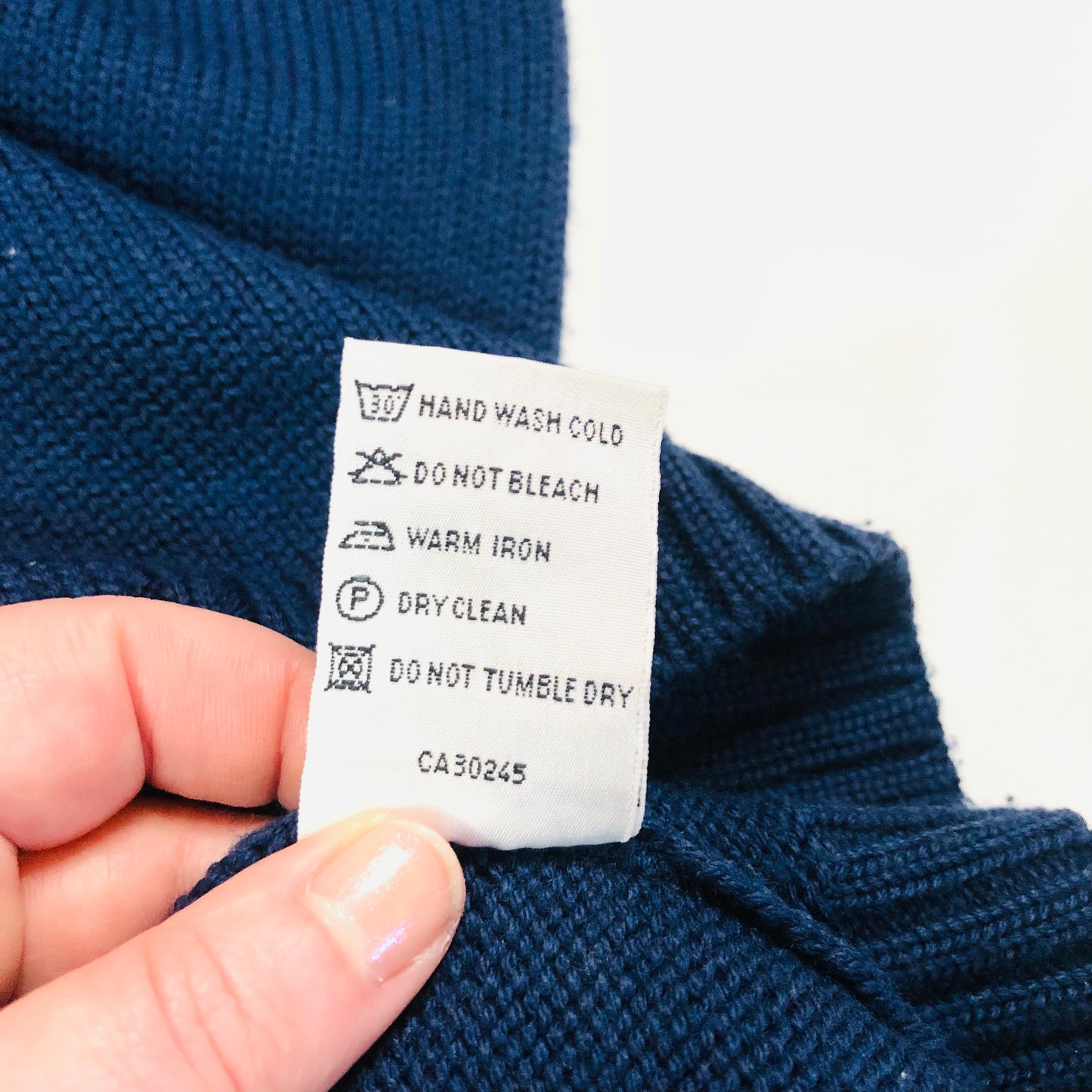 Replay Merino Wool Blend Navy Blue 1/4 Zip Knit Jumper – Size XXL