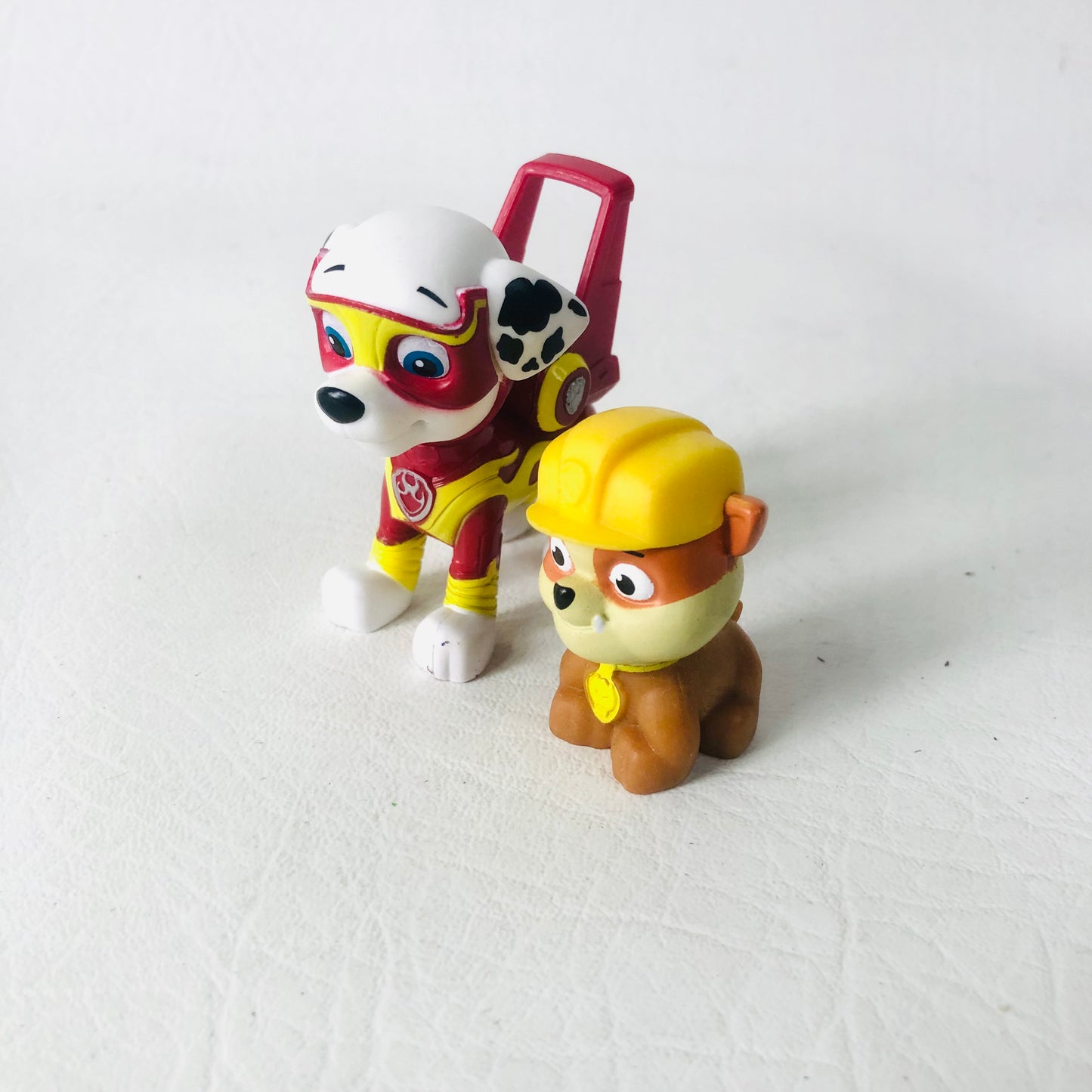 Paw Patrol Spin Masters 2x Figures - Marshall Super Paws & Rubble - Collectable
