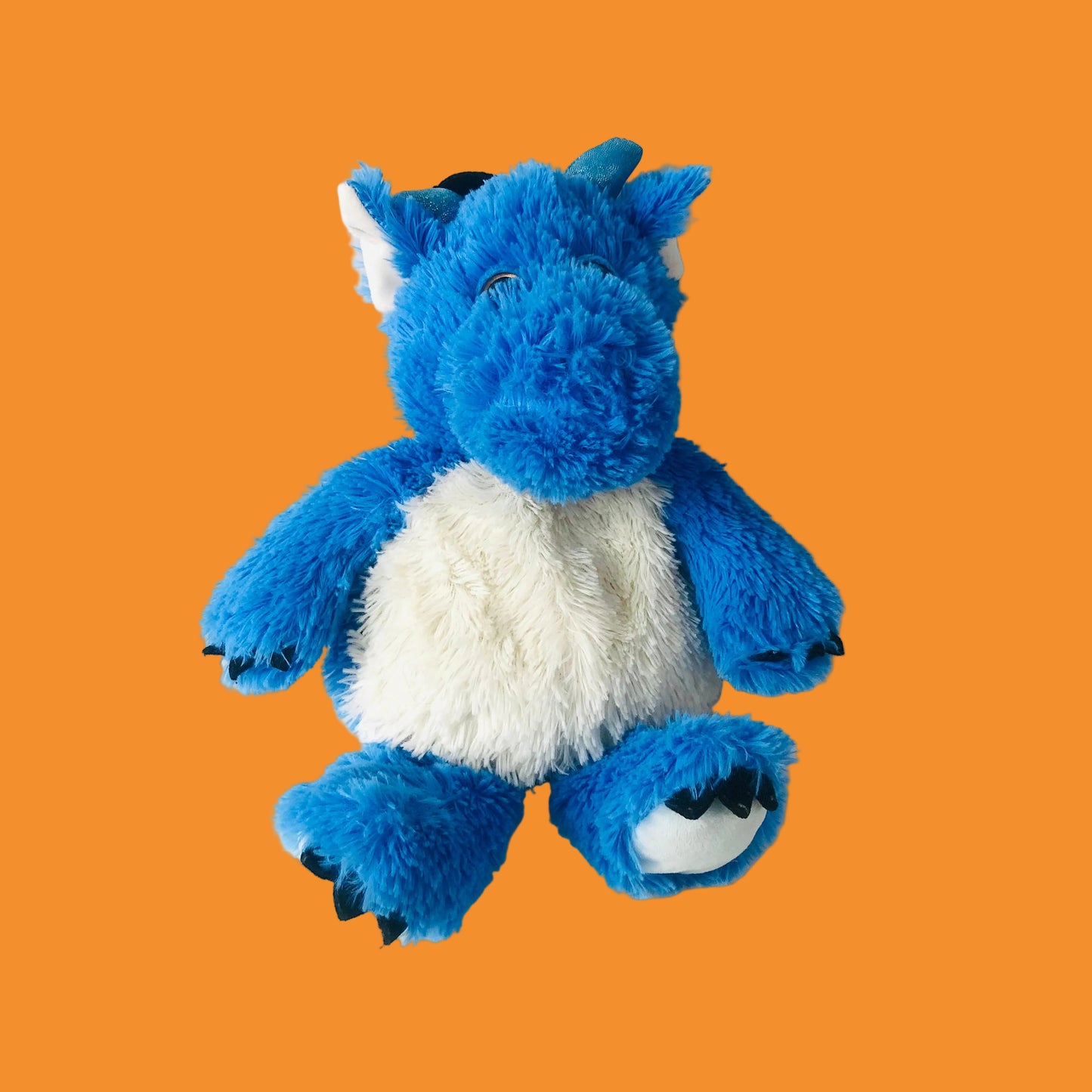 Warmies Junior Blue Microwaveable Dragon Plush Soft Toy Weighted VGC 13”