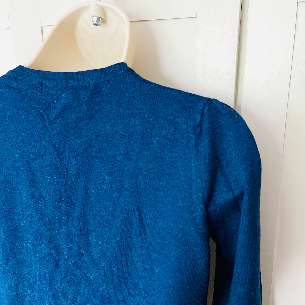 M&S (Marks & Spencer) | Ink Blue | Fine Knit Classic Button Down Cardigan | Size 8