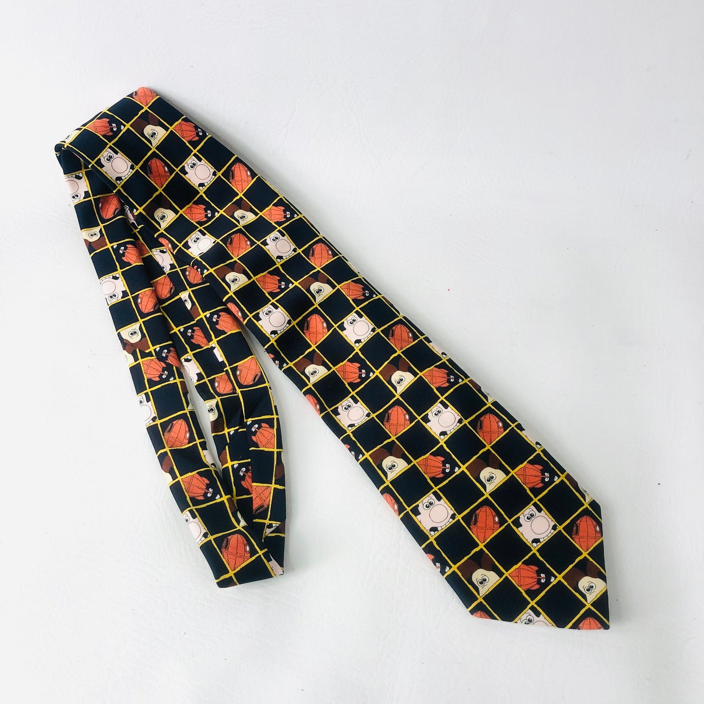 Vintage Marks & Spencer Men’s Wallace & Gromit Navy Blue Polyester Novelty Tie