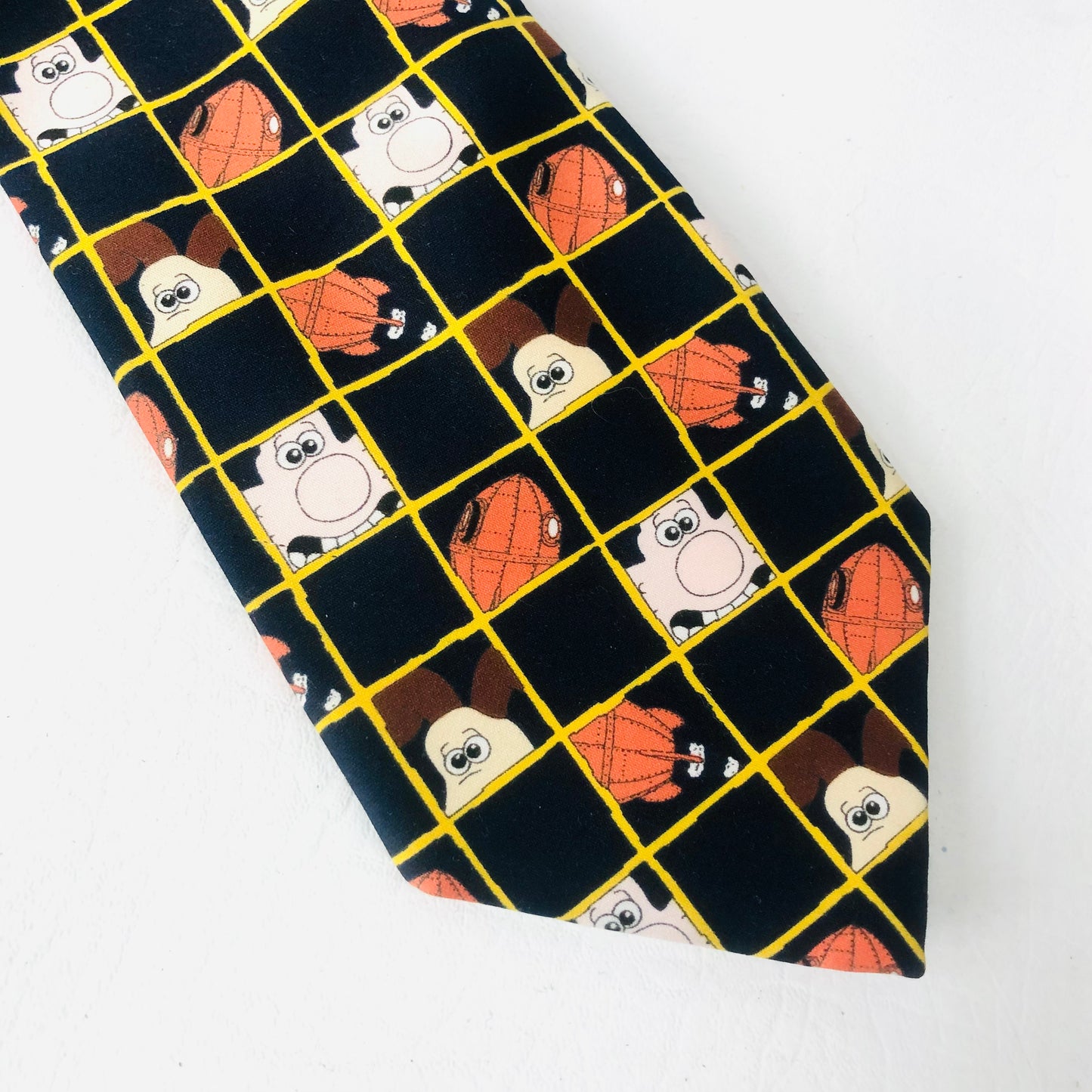 Vintage Marks & Spencer Men’s Wallace & Gromit Navy Blue Polyester Novelty Tie