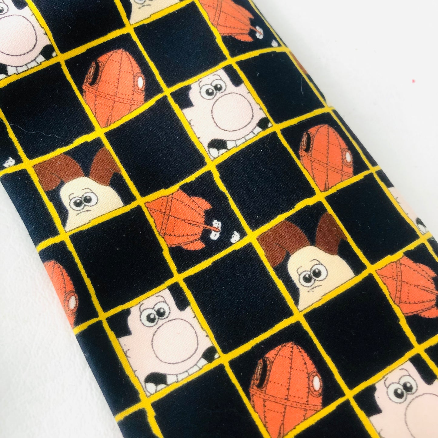 Vintage Marks & Spencer Men’s Wallace & Gromit Navy Blue Polyester Novelty Tie