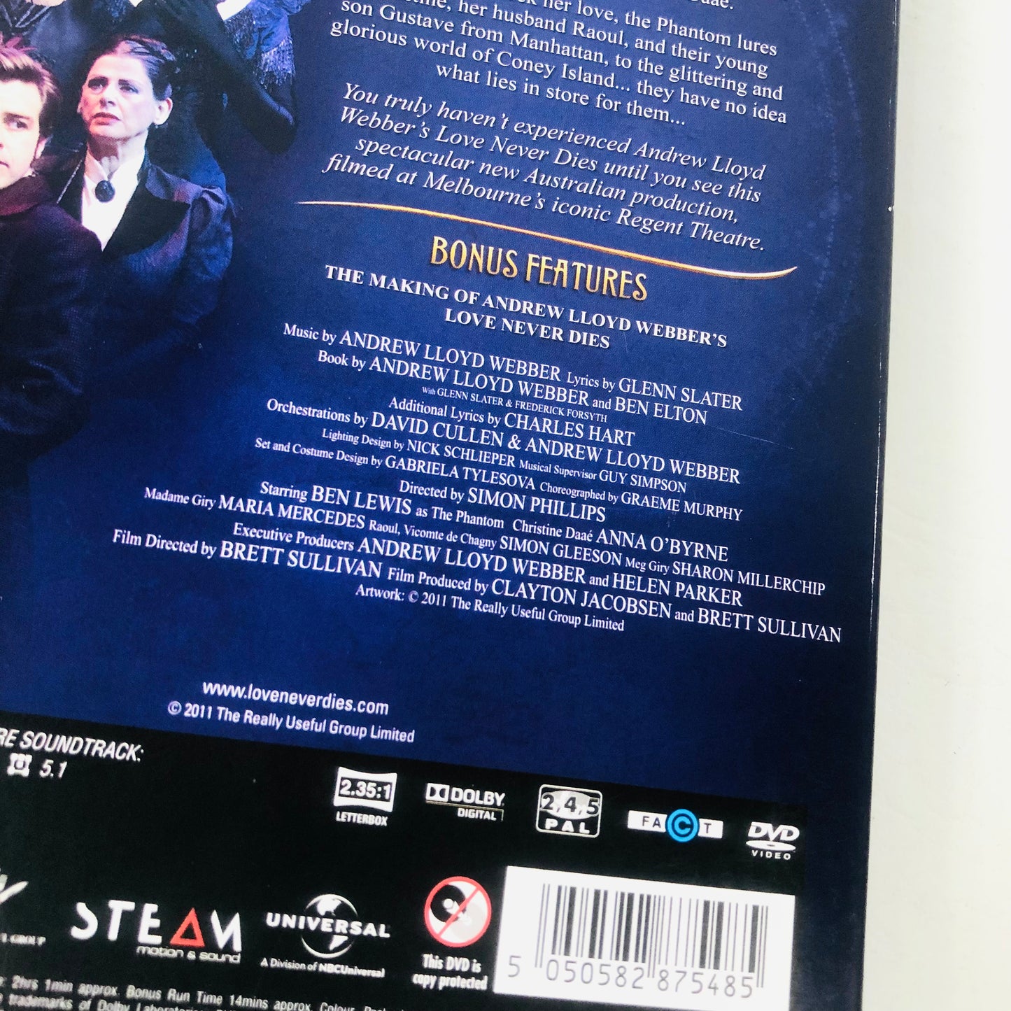 Andrew Lloyd Webber’s Love Never Dies DVD | The Phantom Returns (2011)