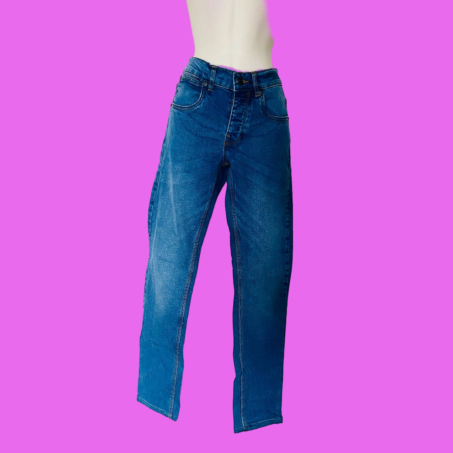 French Connection | Skinny Jeans Button Fly Slim Fit | Size 30W UK 10 | Minimalist Y2K