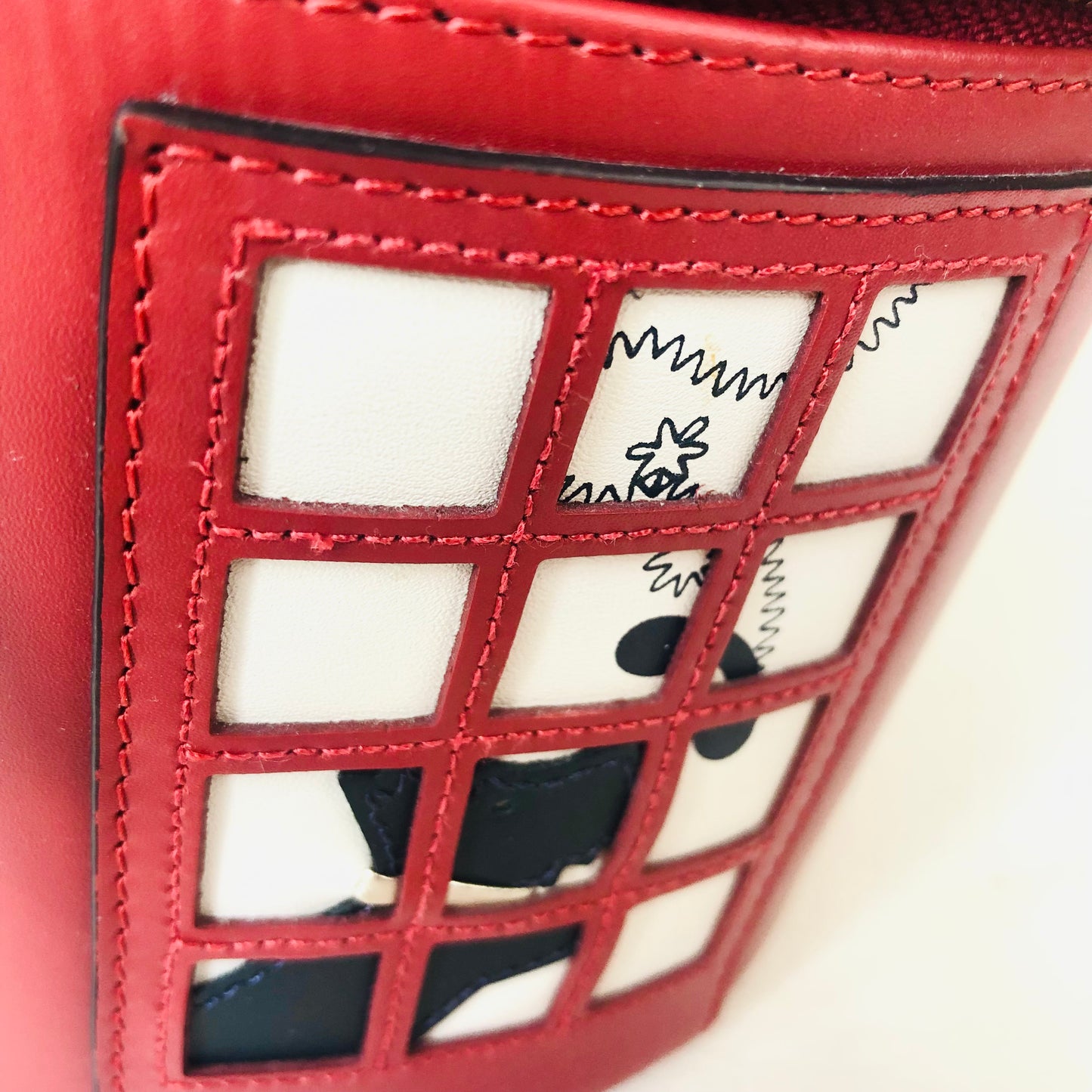 Radley Dog and Bone Telephone Box Red Leather Crossbody Barrel Bag New no Tags Rare