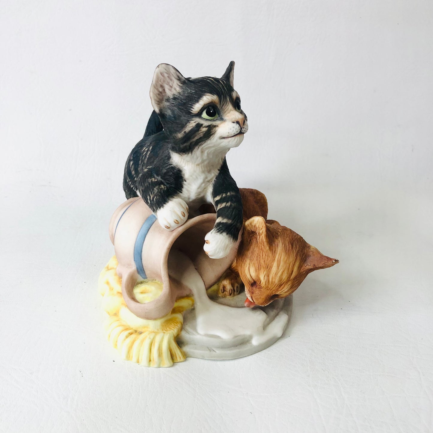 Franklin Mint "Mischief" Kittens Cats Spilled Milk Jug by Gail Ferretti 1986 Ornament