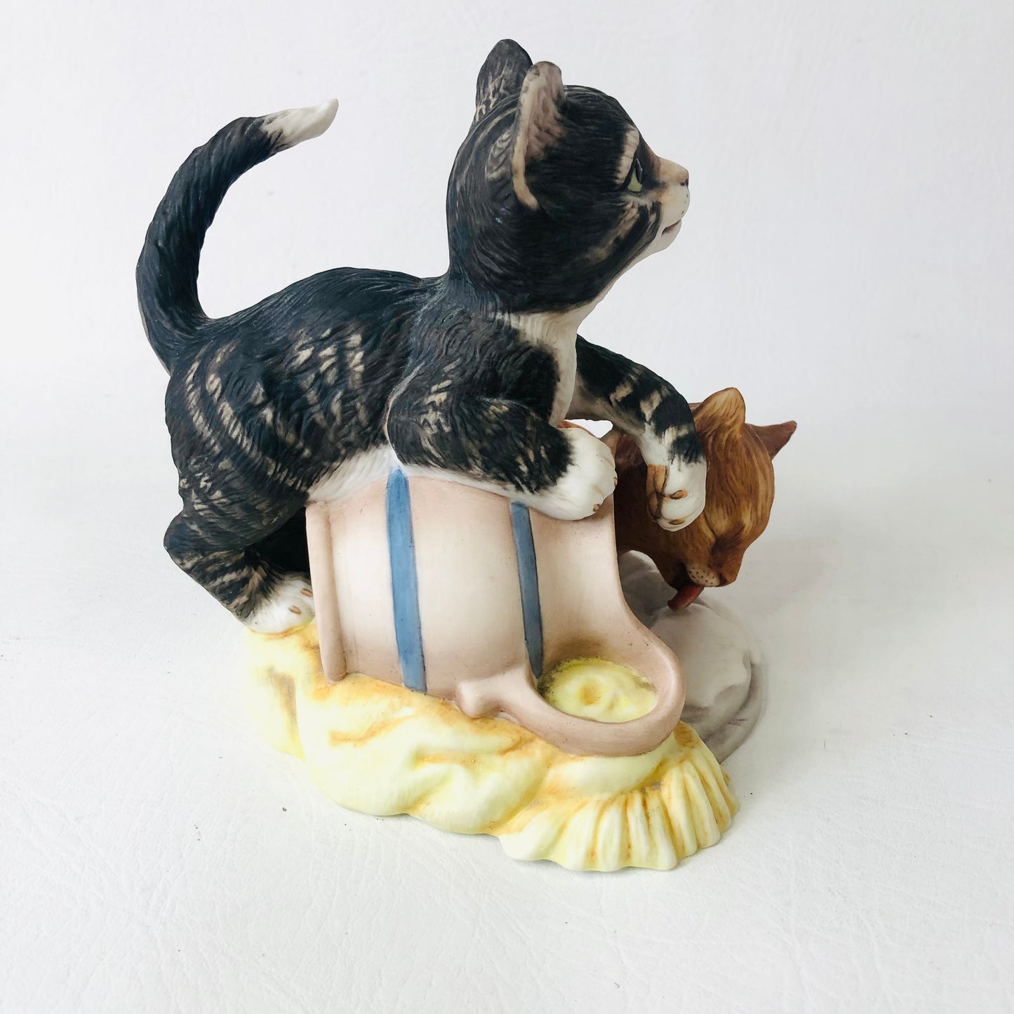 Franklin Mint "Mischief" Kittens Cats Spilled Milk Jug by Gail Ferretti 1986 Ornament
